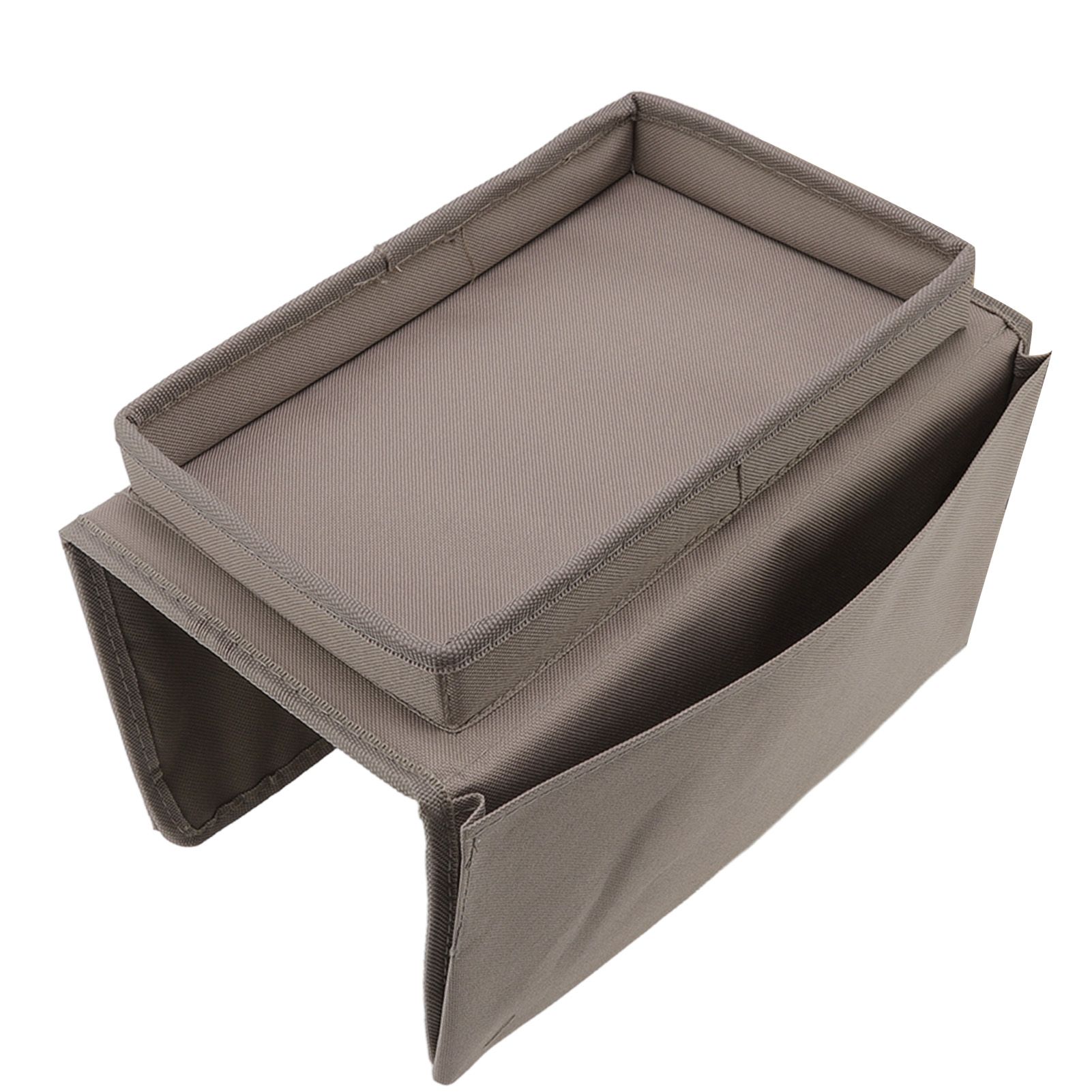 Sofa Tray Folding Arm Storage Holder Table 600D Oxford Cloth Side Pockets for view 2