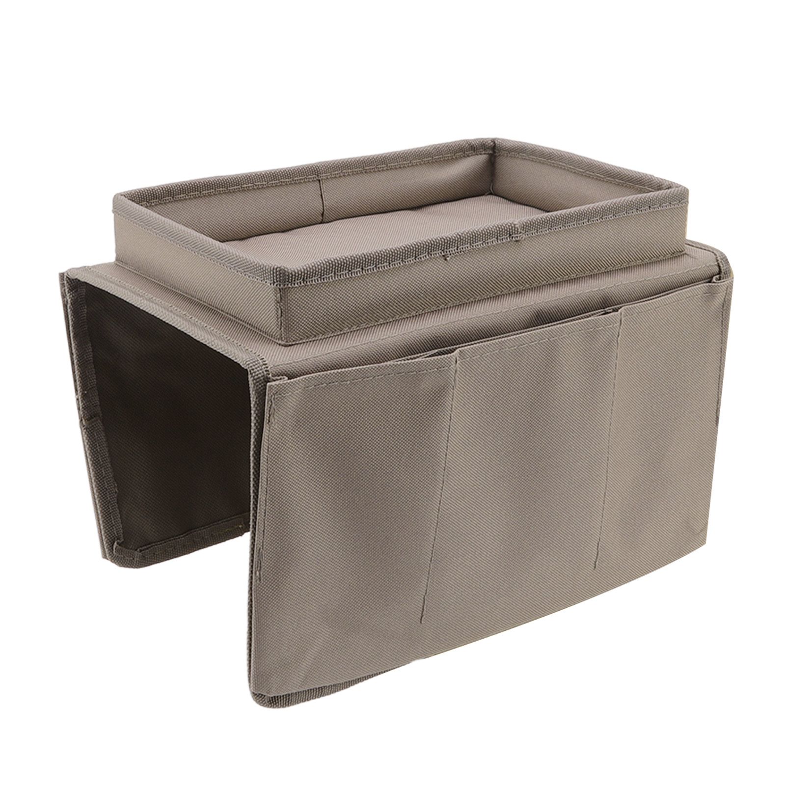 Sofa Tray Folding Arm Storage Holder Table 600D Oxford Cloth Side Pockets for view 5