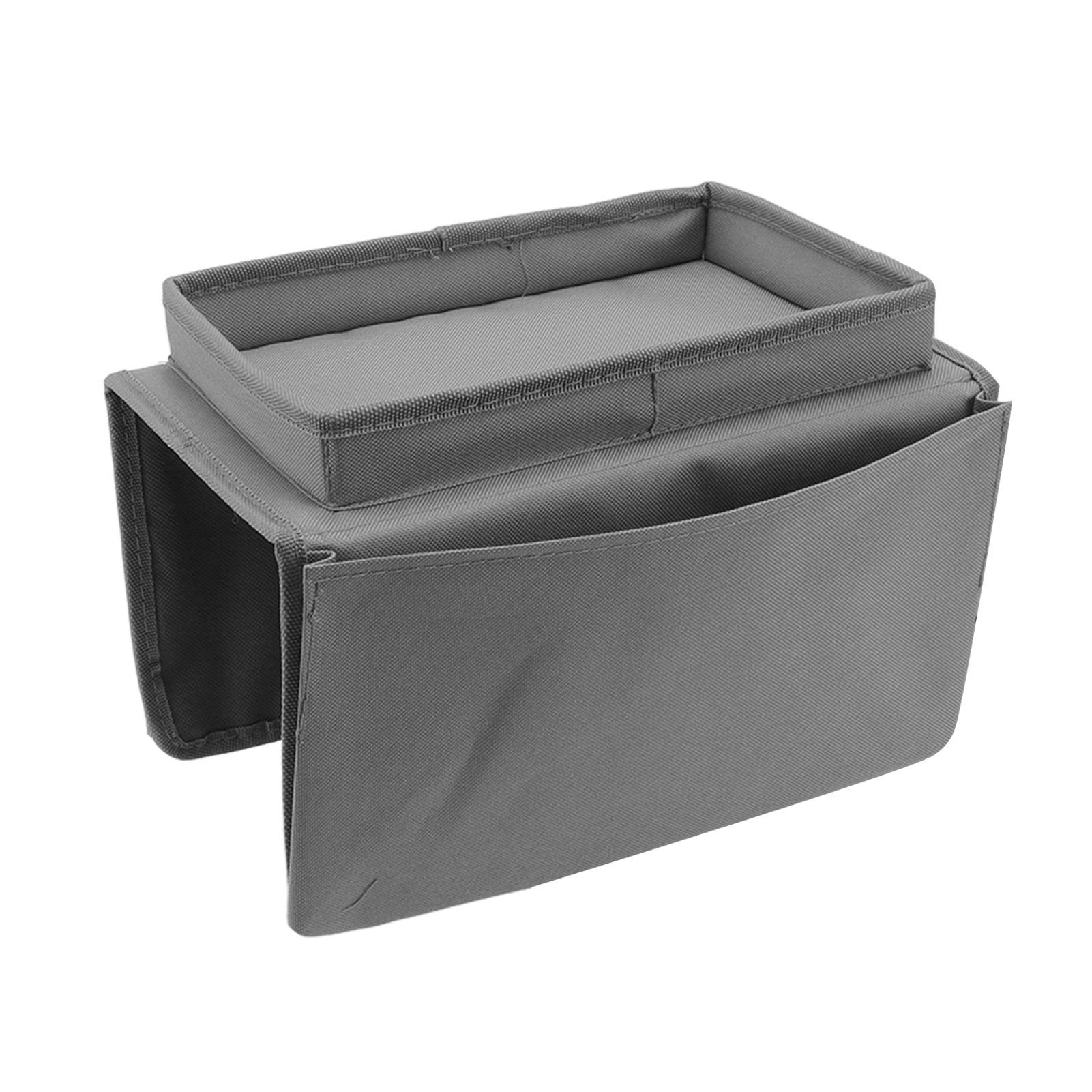 Sofa Tray Folding Arm Storage Holder Table 600D Oxford Cloth Side Pockets for