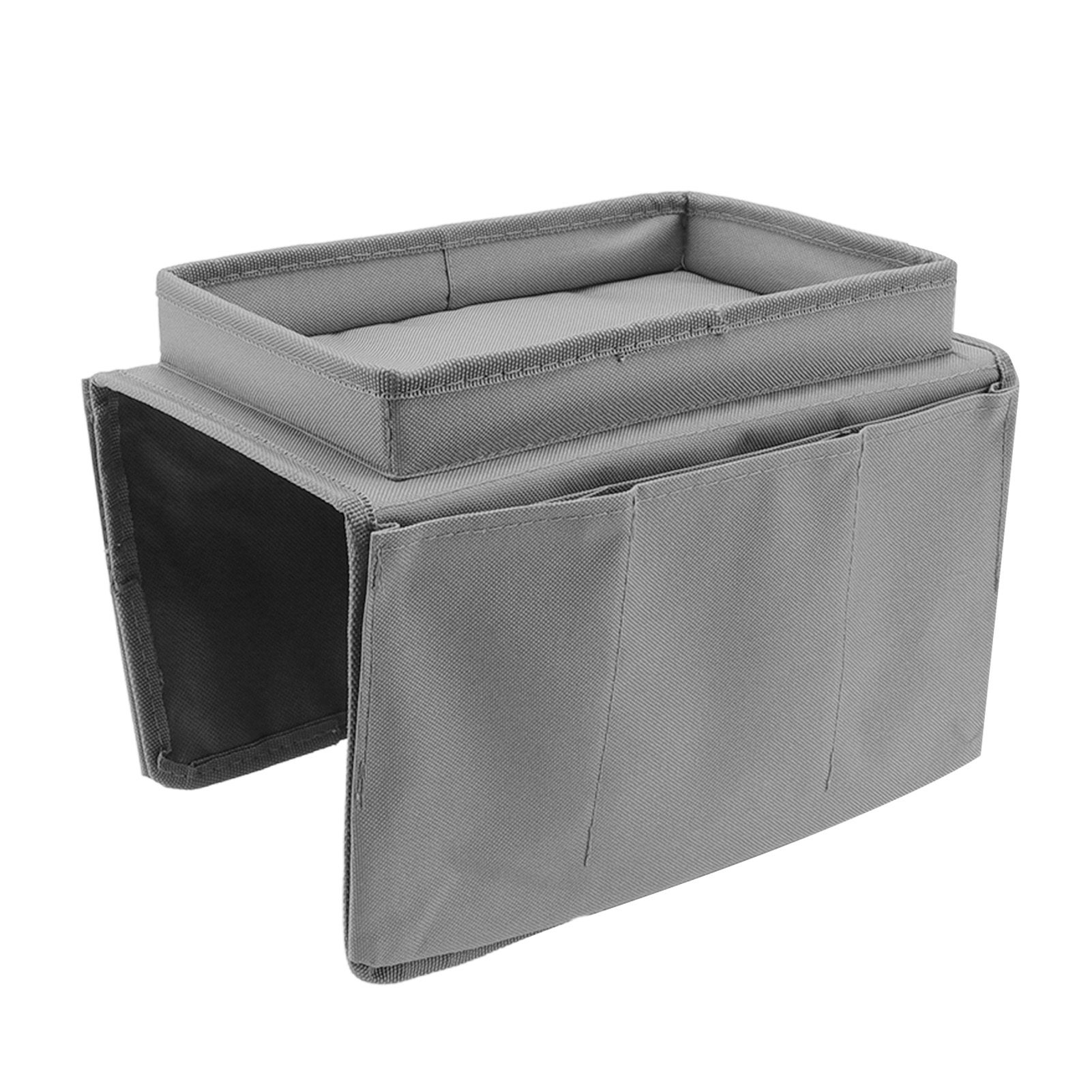 Sofa Tray Folding Arm Storage Holder Table 600D Oxford Cloth Side Pockets for view 5