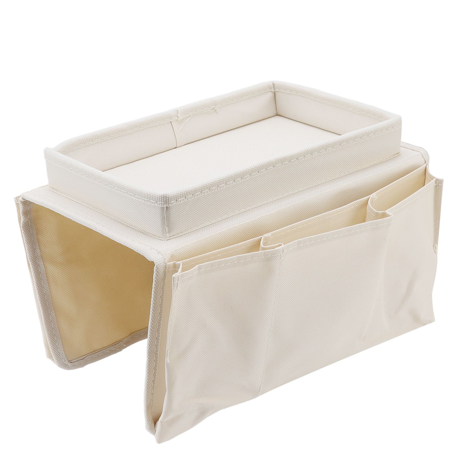Sofa Tray Folding Arm Storage Holder Table 600D Oxford Cloth Side Pockets for view 3