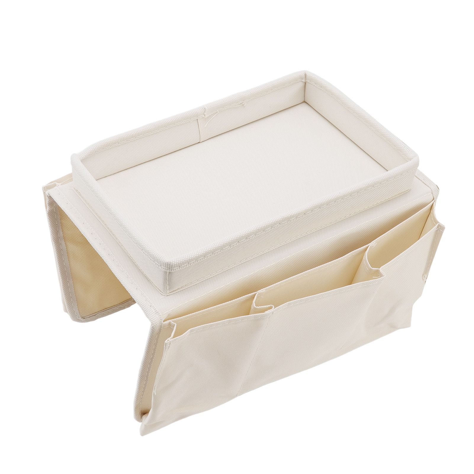 Sofa Tray Folding Arm Storage Holder Table 600D Oxford Cloth Side Pockets for view 5