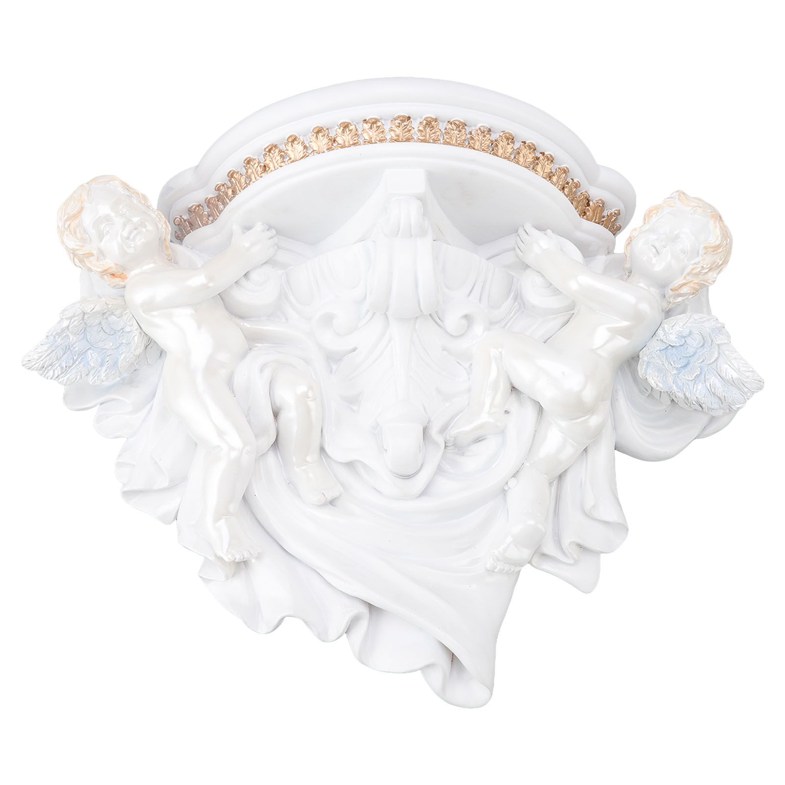 Resin Angel Wall Shelf European Exquisite Beautiful Decoration Rack for view 3