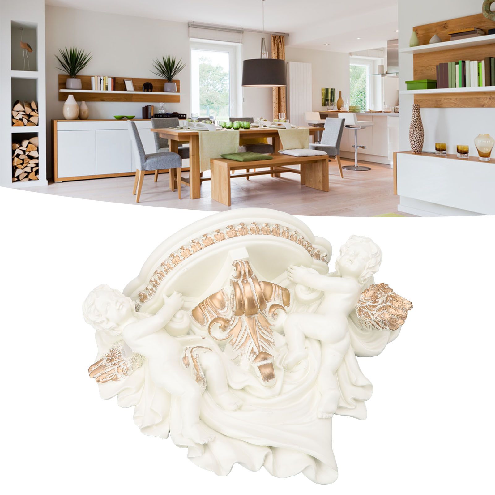 Resin Angel Wall Shelf European Exquisite Beautiful Decoration Rack for view 11