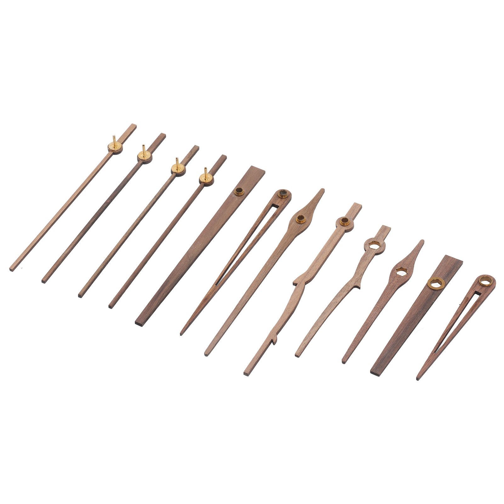 Clock Repairing Replacement Kit with Walnut Wood Hands and Quartz Movement view 10