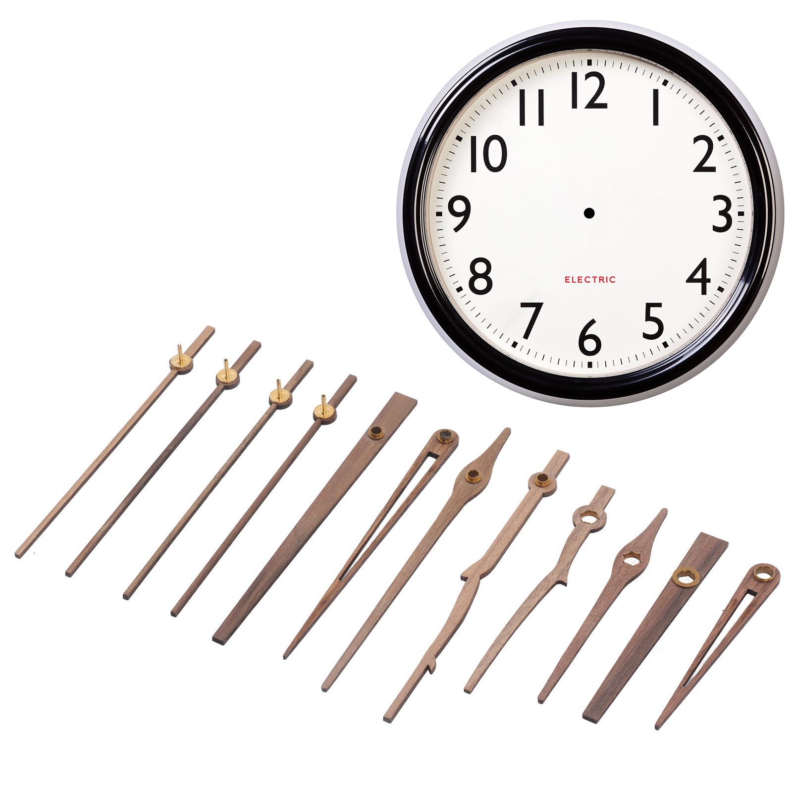Clock Repairing Replacement Kit with Walnut Wood Hands and Quartz Movement view 12