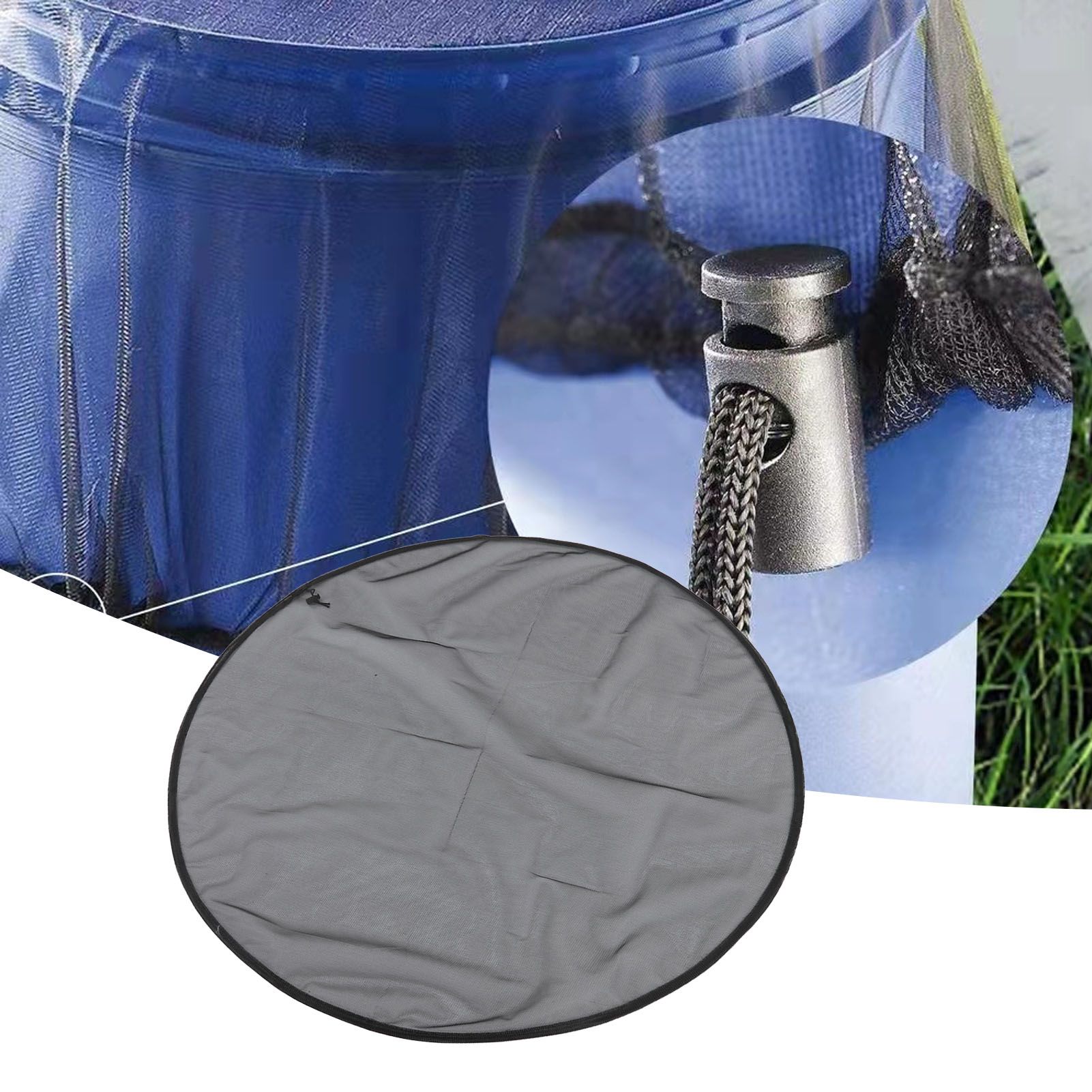 Bucket Mesh Cover Ultra Fine Mesh Drawstring Design Easy Installation Rain view 11