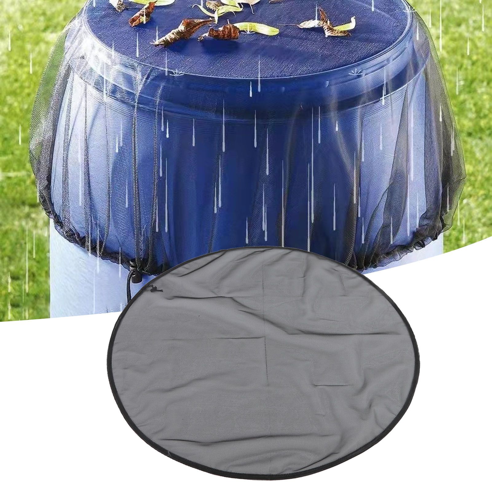 Bucket Mesh Cover Ultra Fine Mesh Drawstring Design Easy Installation Rain view 12