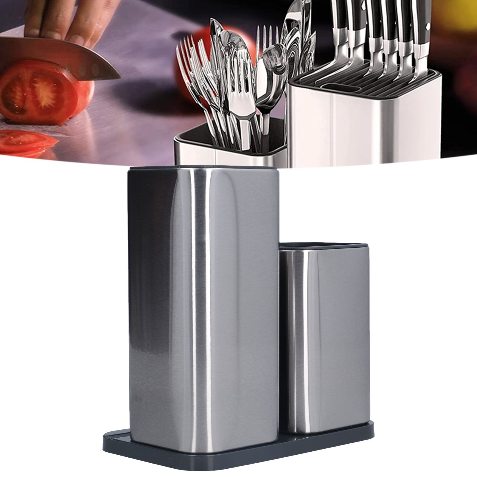 Stainless Steel Knife Holder Universal Kitchen Knife Organizer for Multiple view 11
