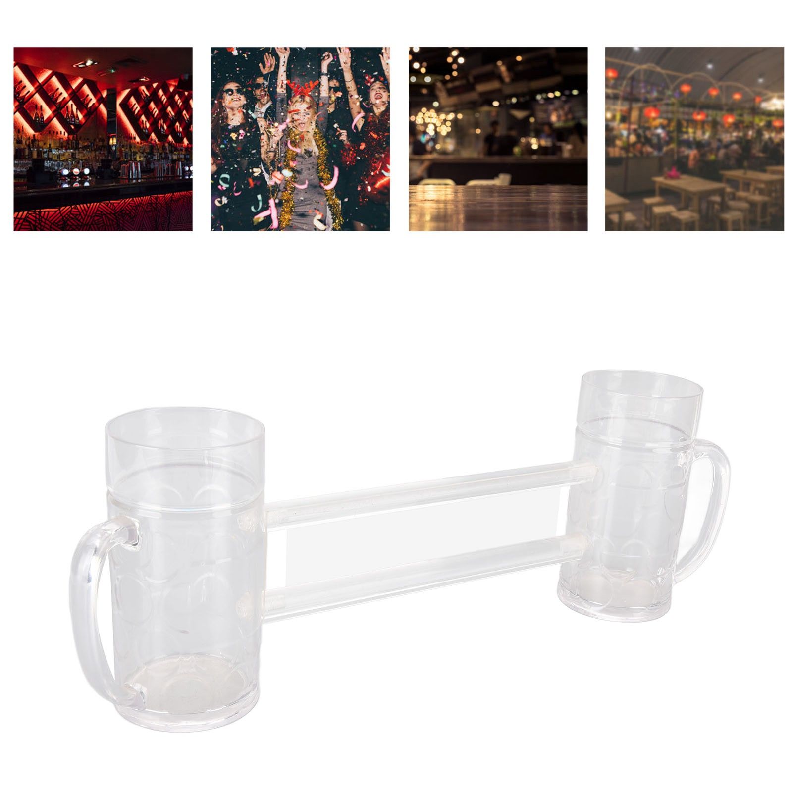 Beer Mug Anti Drop Crystal Lead Free Drinking Glasses with Handle for Bar KTV view 12