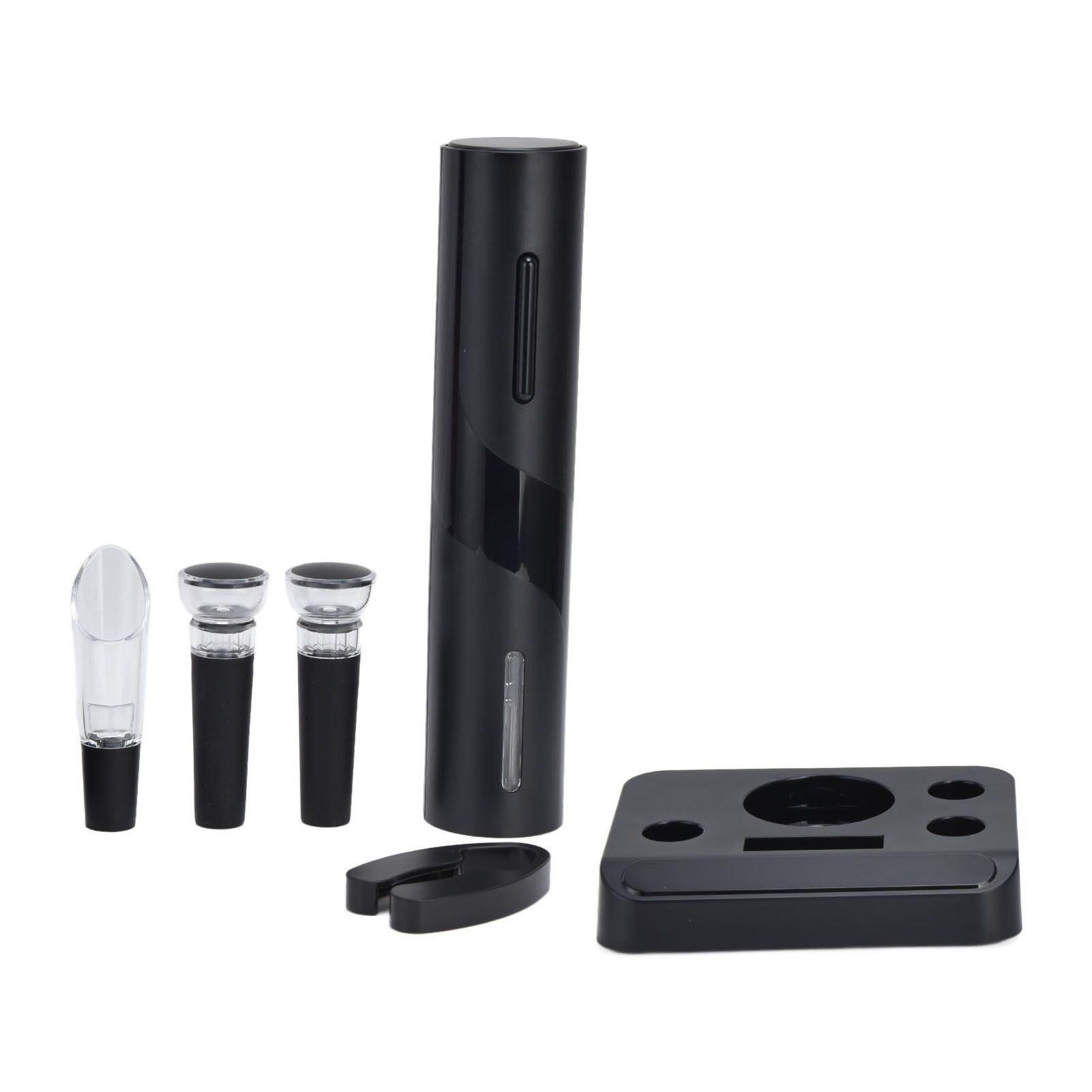 Electric Wine Opener Foil Cutter Aerator Pourer Wine Stopper Set with Storage view 3