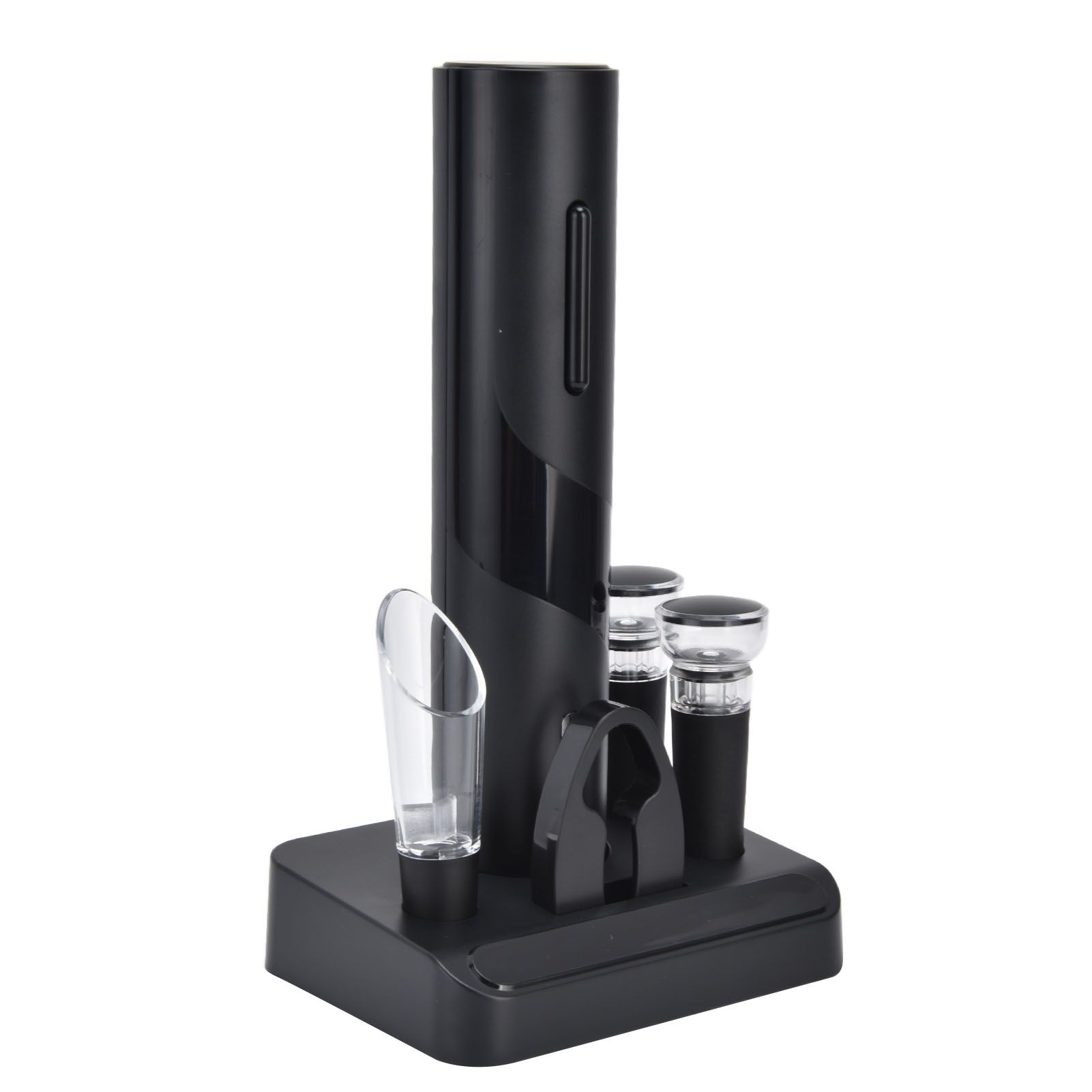 Electric Wine Opener Foil Cutter Aerator Pourer Wine Stopper Set with Storage view 4
