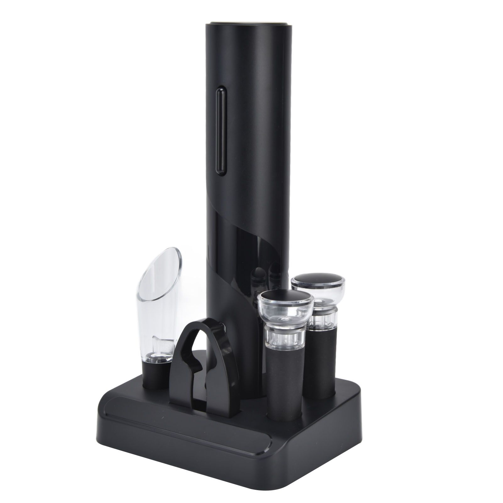 Electric Wine Opener Foil Cutter Aerator Pourer Wine Stopper Set with Storage view 5