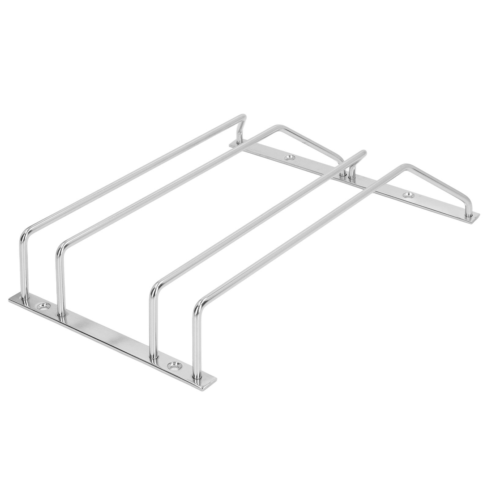 Stainless Steel Double Row Wine Glass Stemware Rack Hanging Stemware Holder view 2