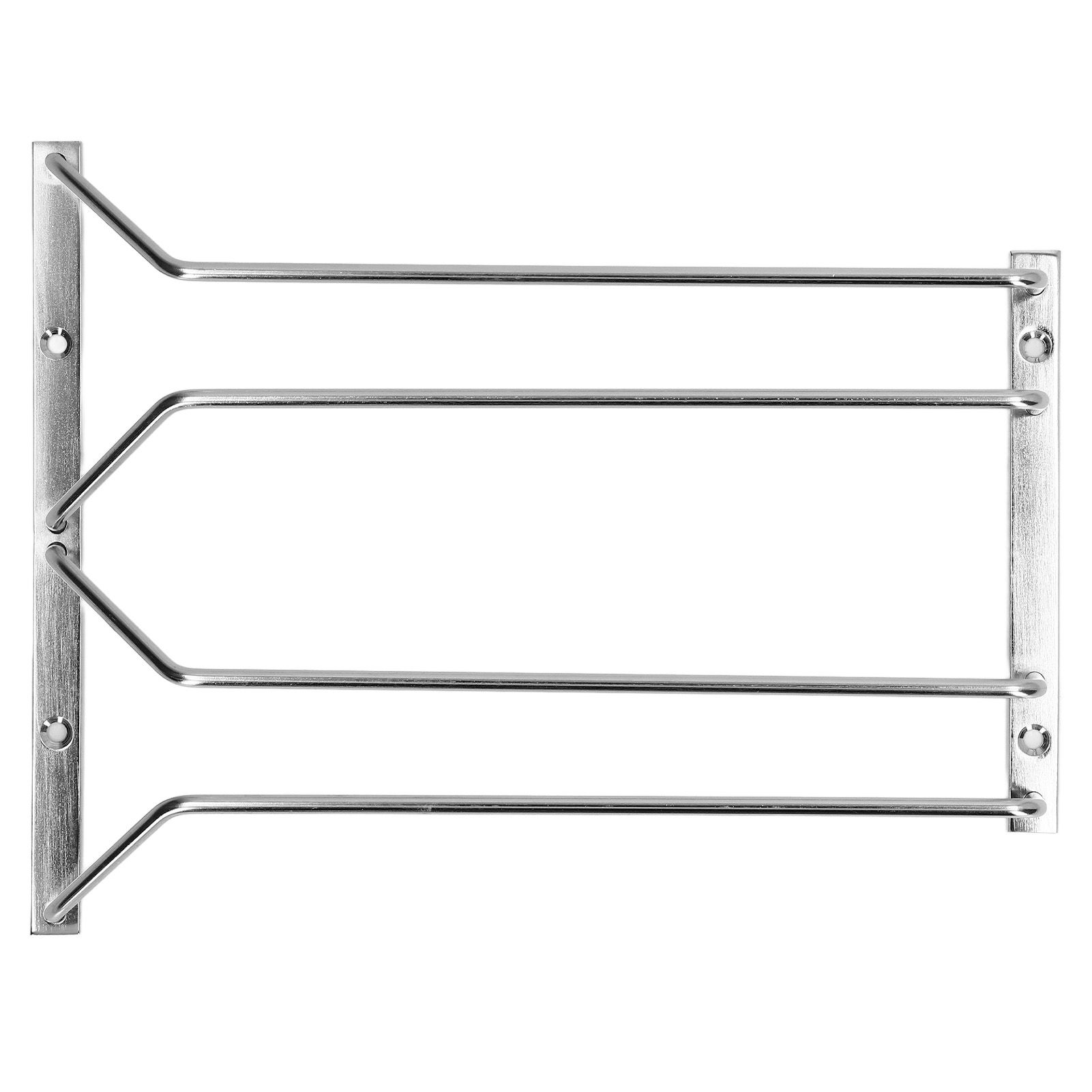 Stainless Steel Double Row Wine Glass Stemware Rack Hanging Stemware Holder view 4