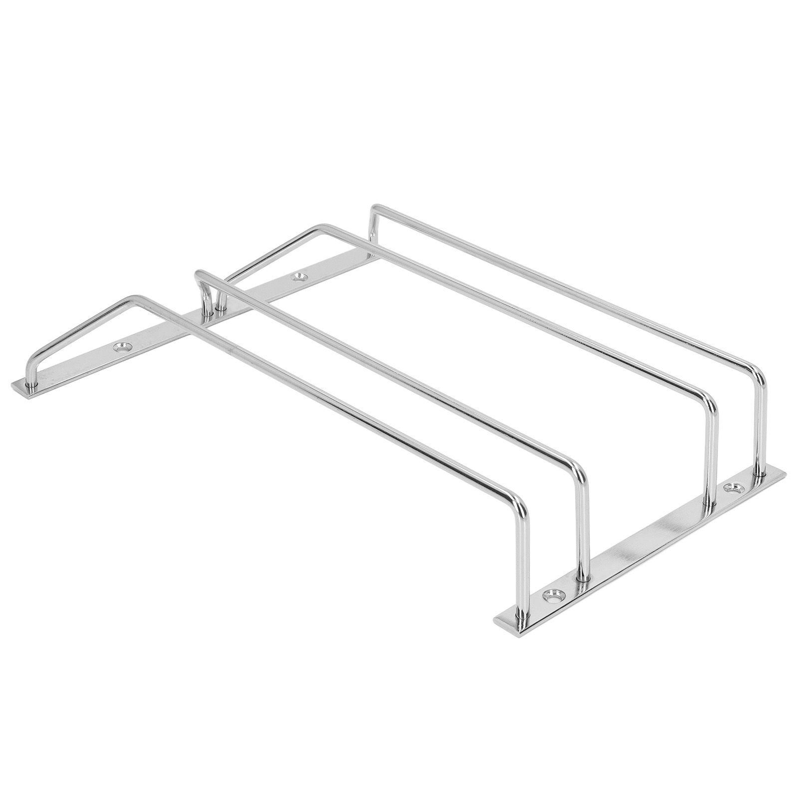 Stainless Steel Double Row Wine Glass Stemware Rack Hanging Stemware Holder view 6