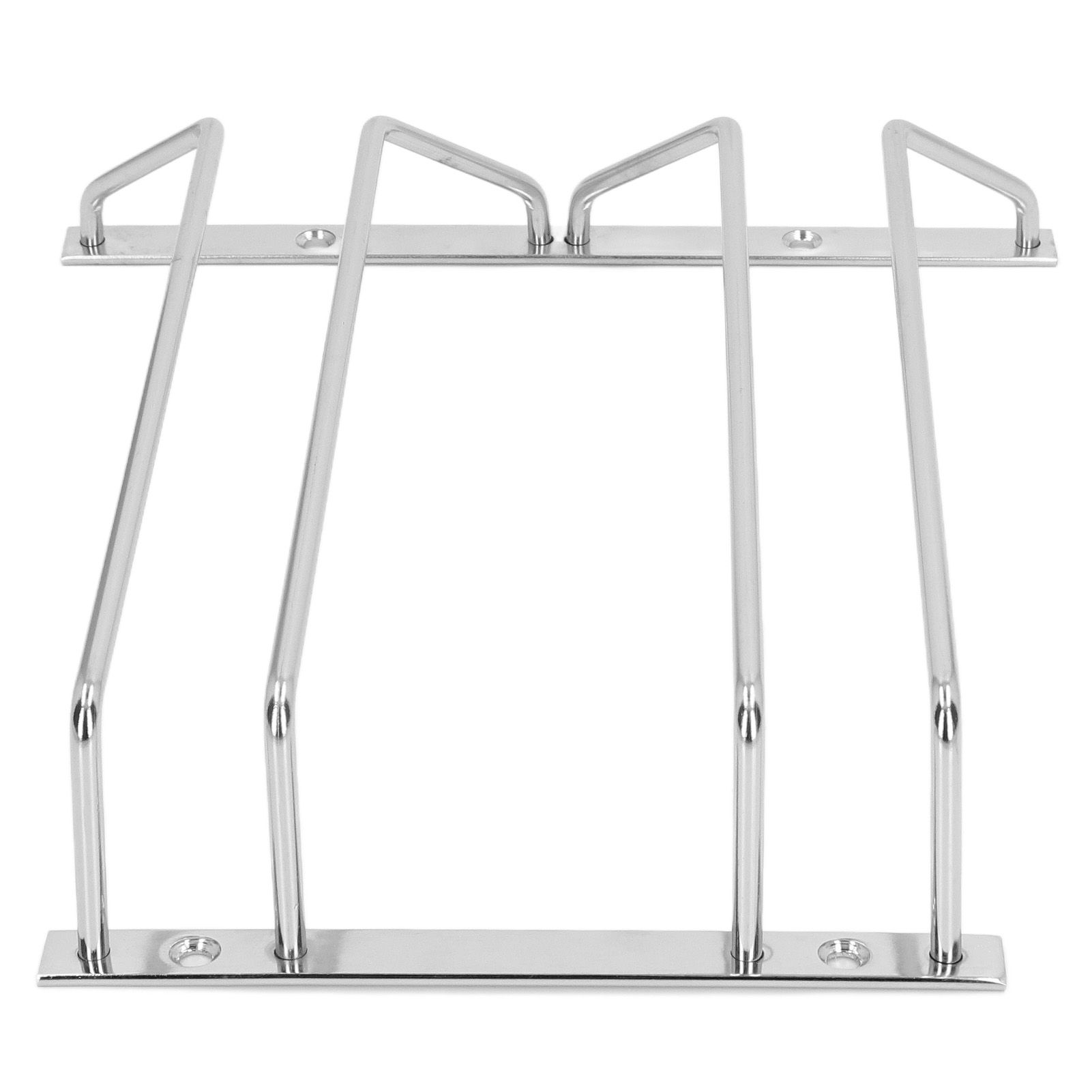 Stainless Steel Double Row Wine Glass Stemware Rack Hanging Stemware Holder view 9