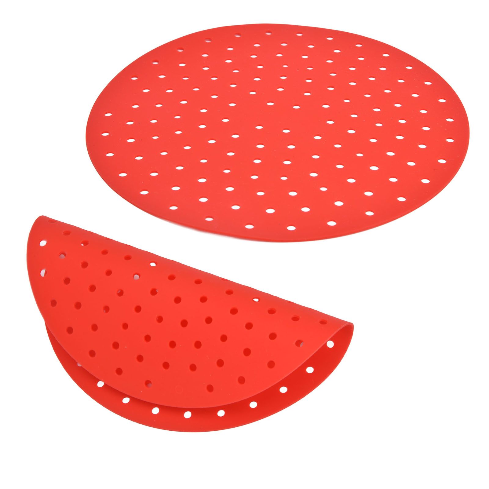 20cm Anti Slip Round Cooking Fryer Mat Anti Sticking Silicone Steamer Liners view 15