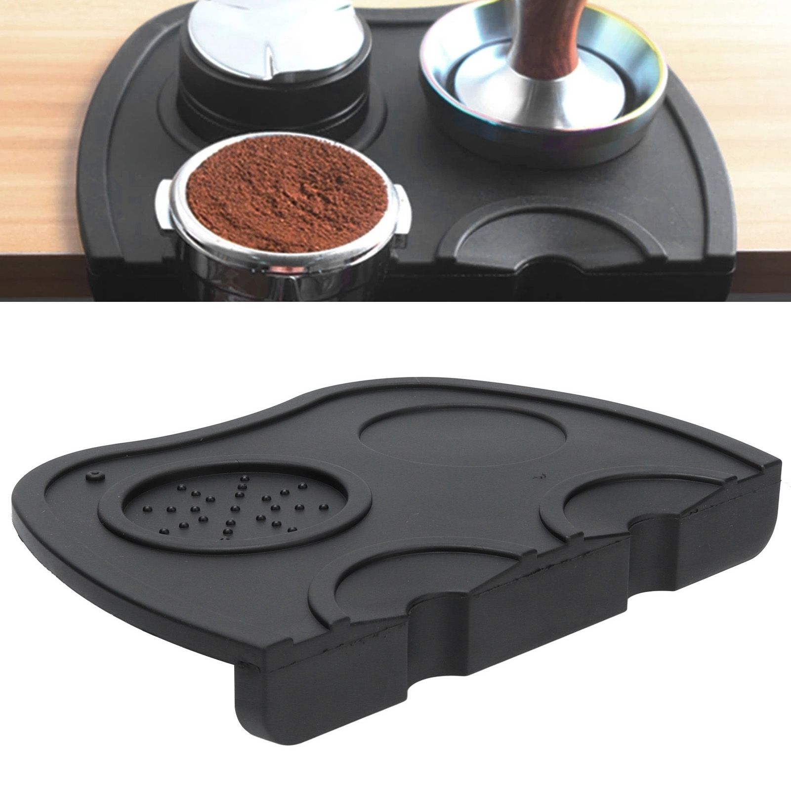 Silicone Coffee Tamper Pad Anti Slip Soft Tamper Mat Heat Resistant Corner view 11