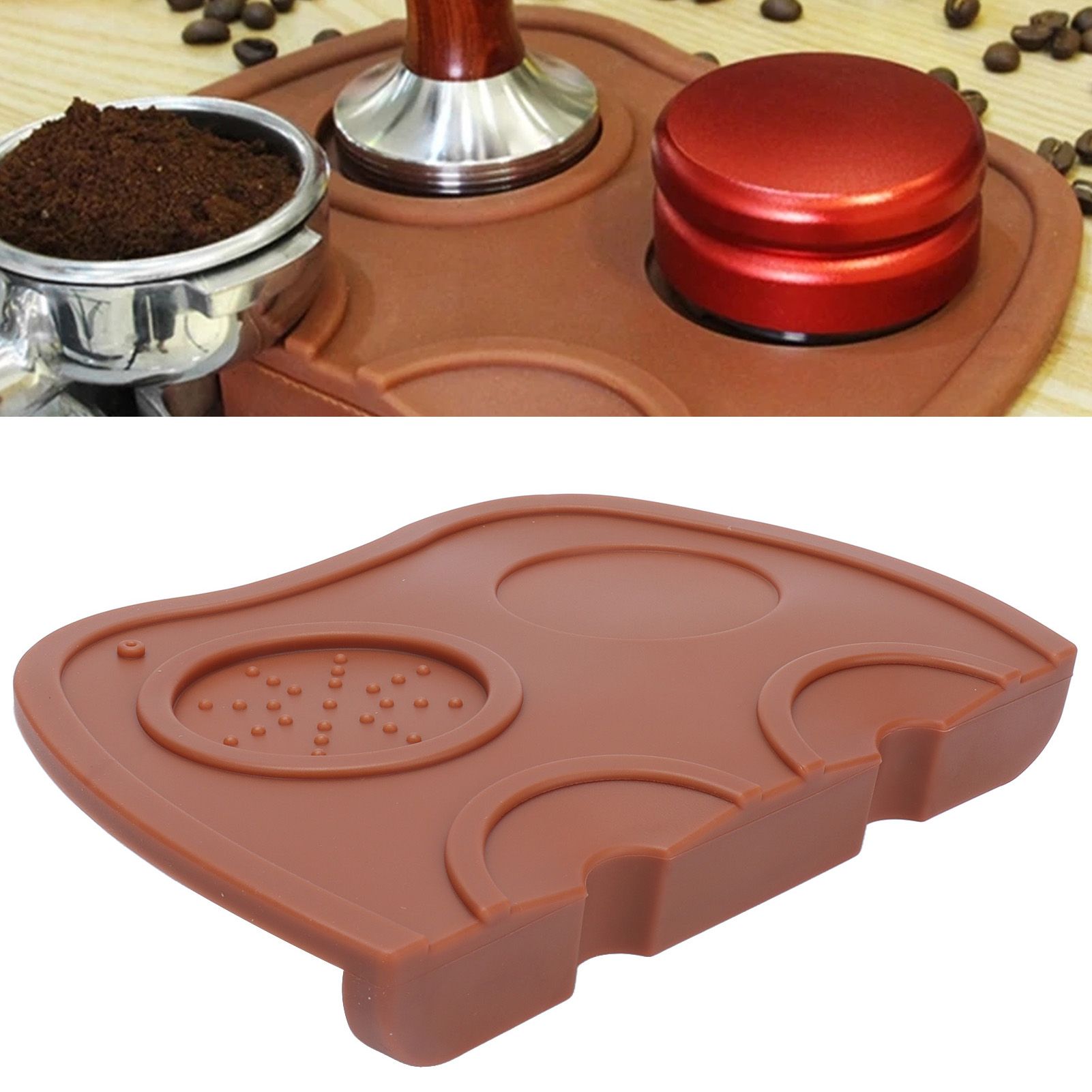 Silicone Coffee Tamper Pad Anti Slip Soft Tamper Mat Heat Resistant Corner view 11