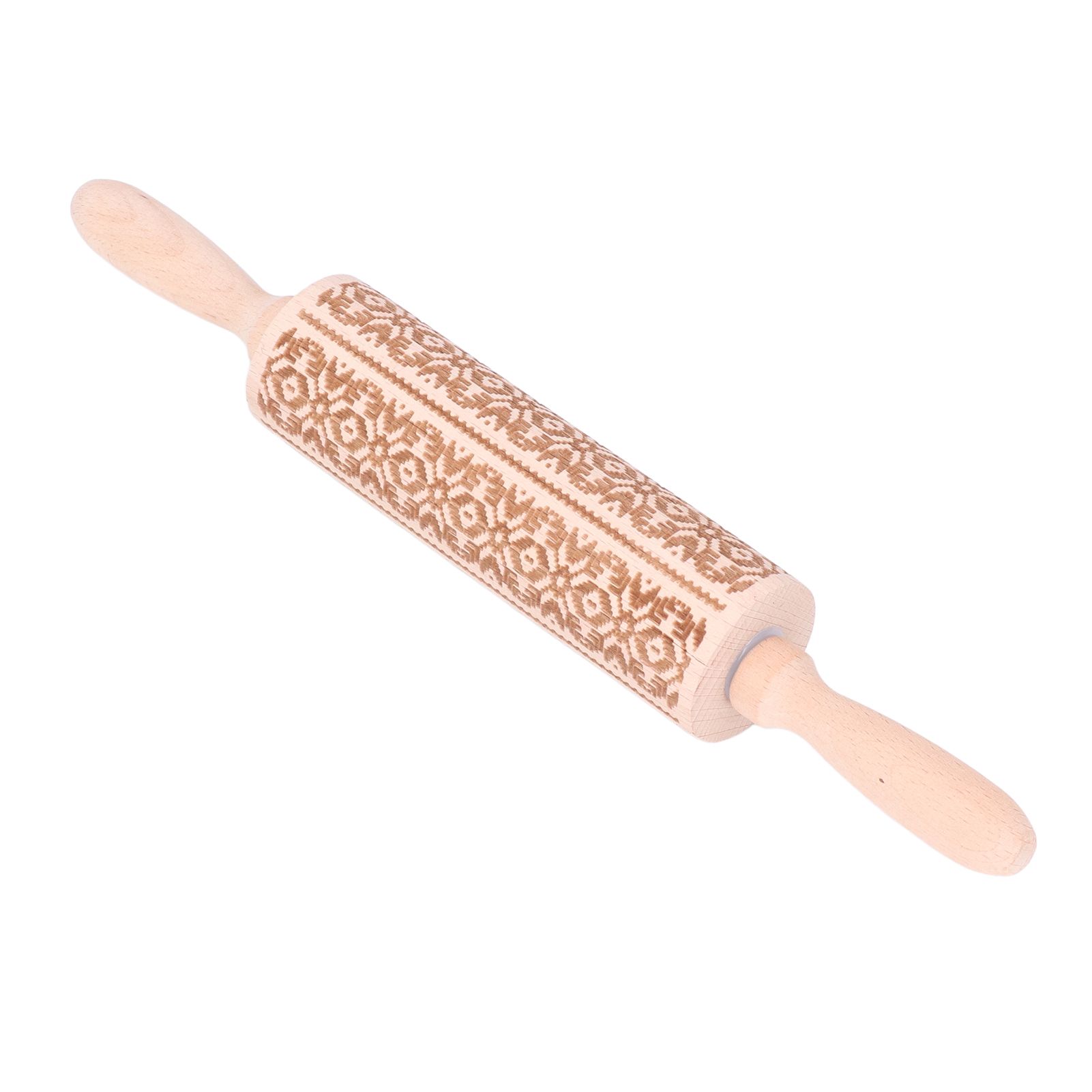 Embossed Rolling Pin 35cm 3D Pattern Highly Durable Moistureproof Safe Eco view 2