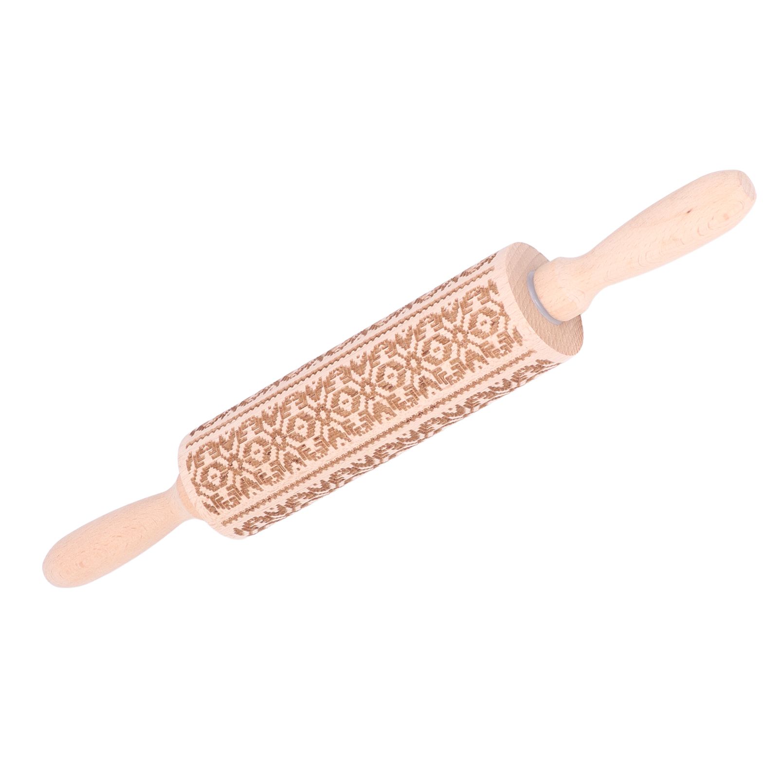 Embossed Rolling Pin 35cm 3D Pattern Highly Durable Moistureproof Safe Eco view 5