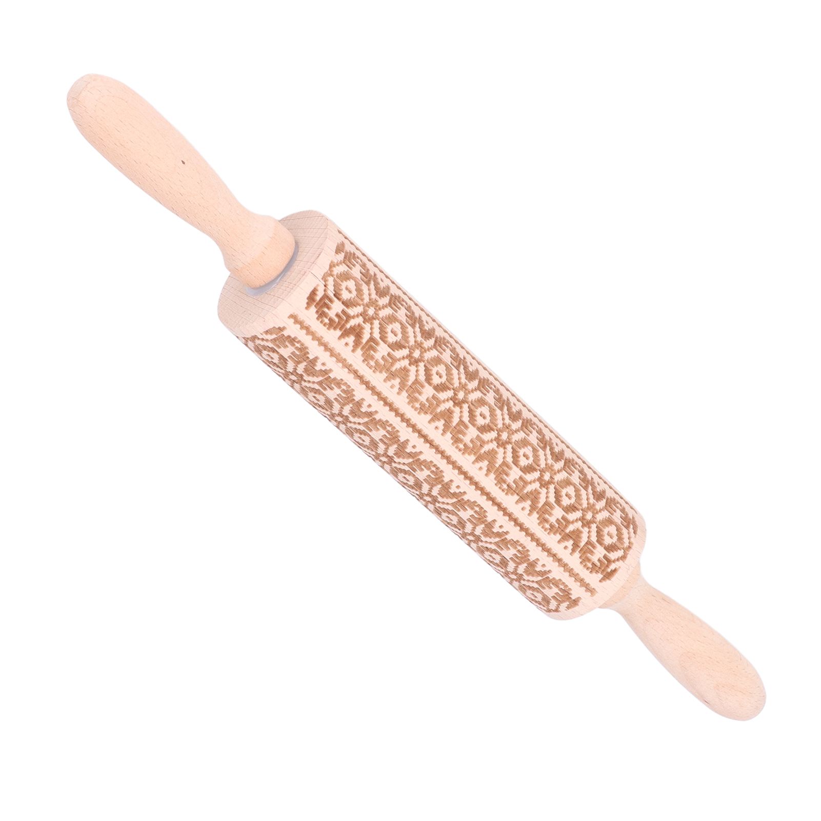 Embossed Rolling Pin 35cm 3D Pattern Highly Durable Moistureproof Safe Eco view 8