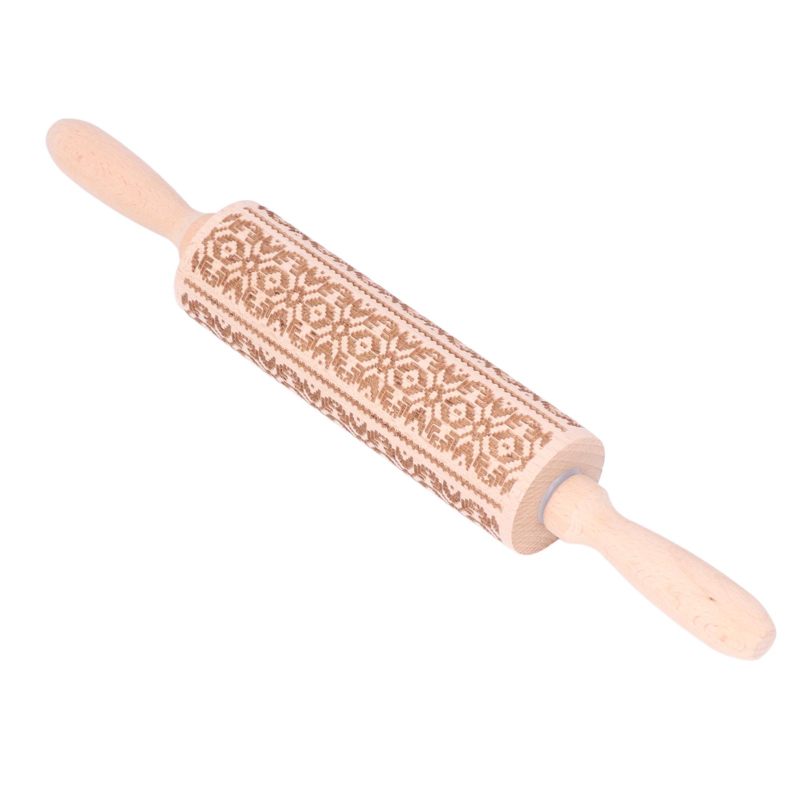 Embossed Rolling Pin 35cm 3D Pattern Highly Durable Moistureproof Safe Eco view 10