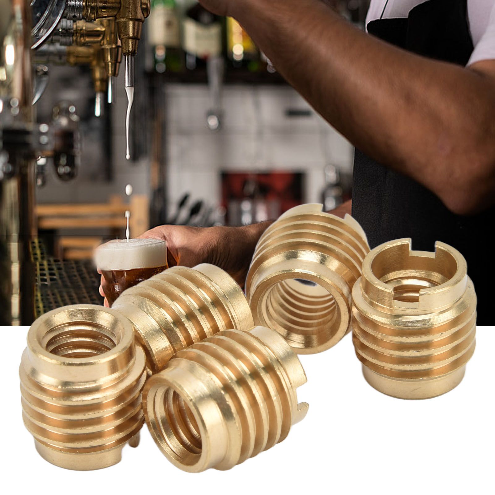 5 Pcs Beer Tap Handle Beer Tap Handles Manual Install Nuts for 3/8in‑16 UNC view 12