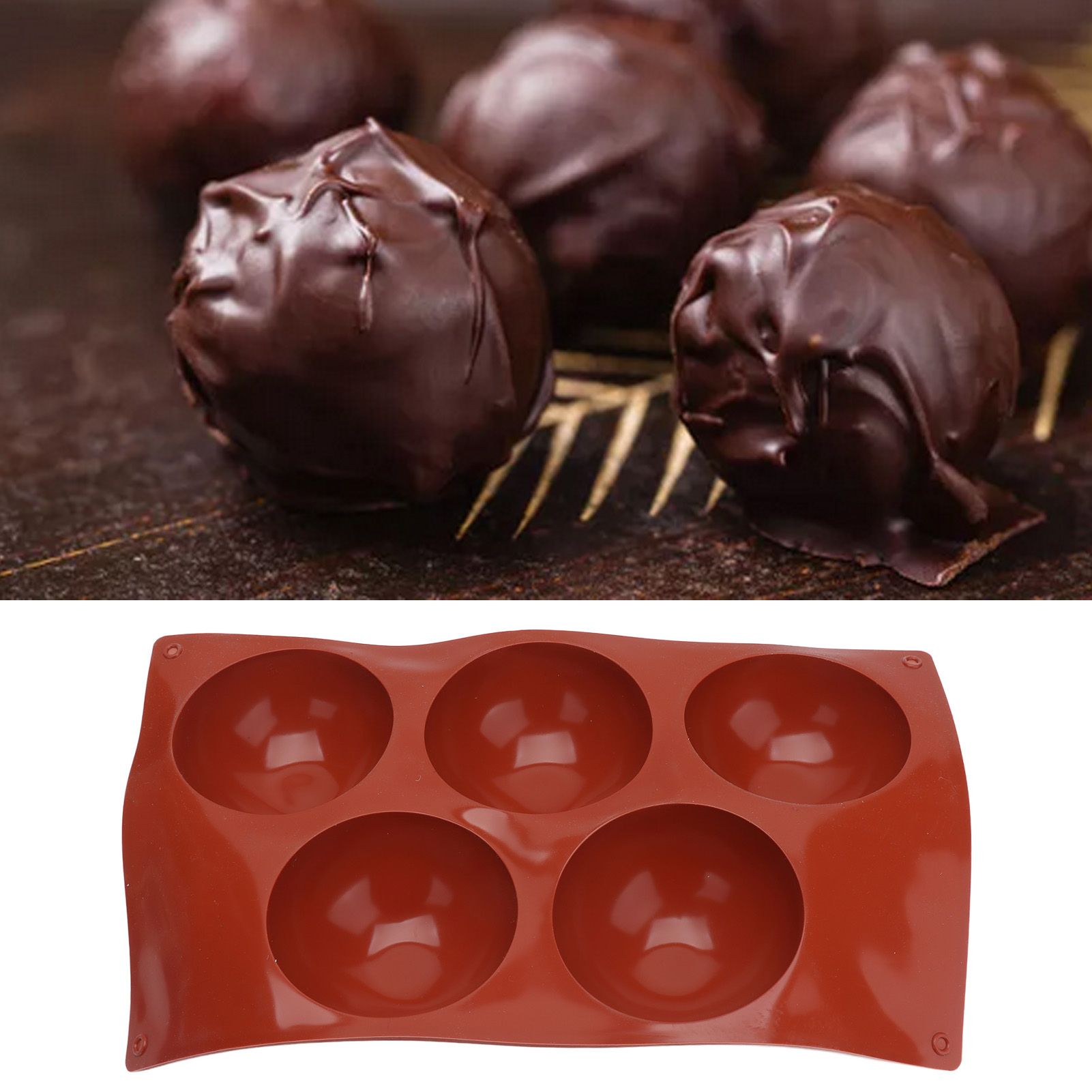 Hemisphere Silicone 3D Mold Chocolate Mould for Making Chocolate Pastry Cake view 12