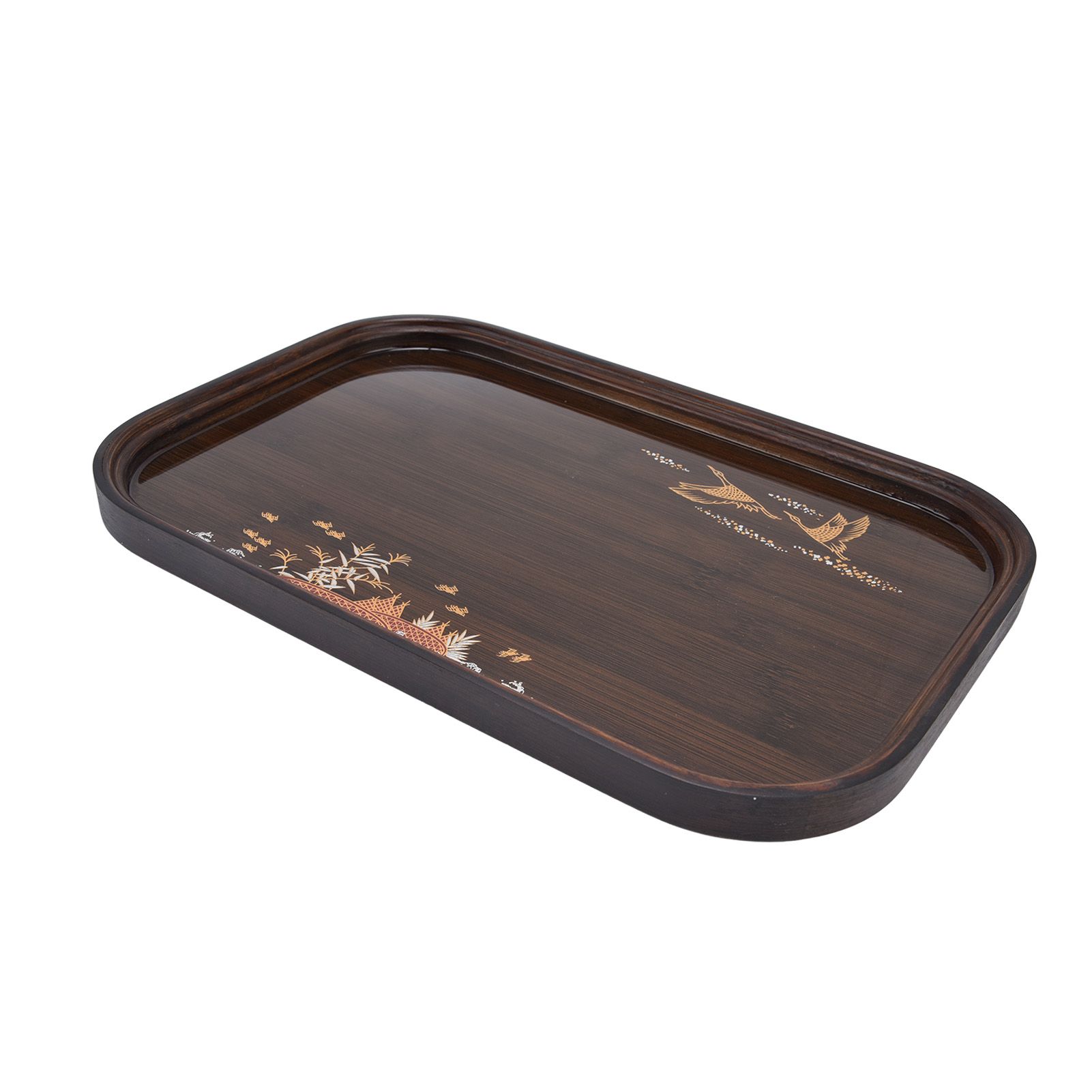 Bamboo Tea Tray Japanese Simple Novel Beautiful Resin Walnut Tea Tray for Home view 3