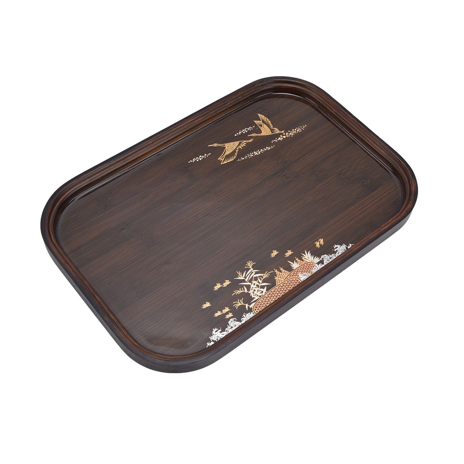 Bamboo Tea Tray Japanese Simple Novel Beautiful Resin Walnut Tea Tray for Home view 4