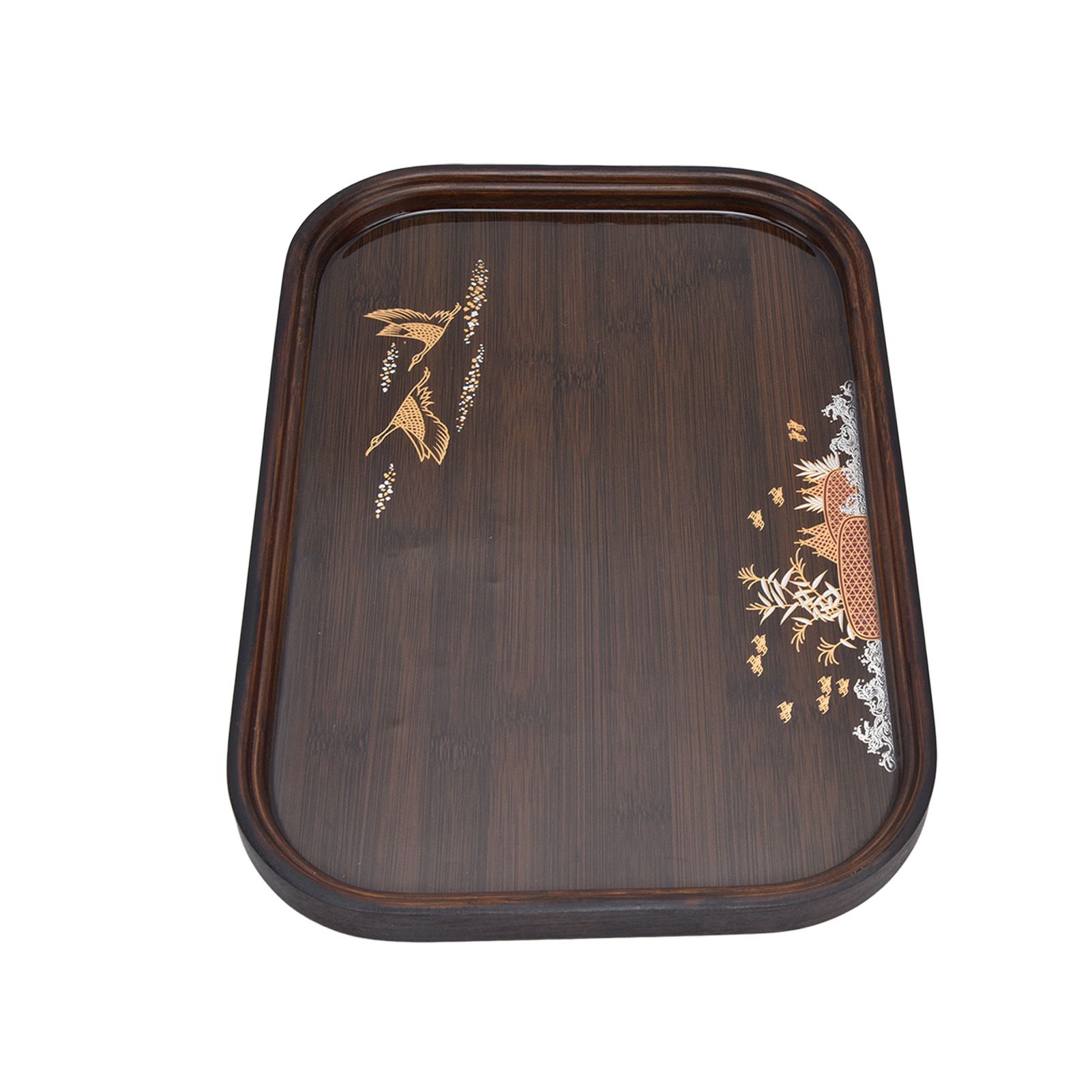 Bamboo Tea Tray Japanese Simple Novel Beautiful Resin Walnut Tea Tray for Home view 8