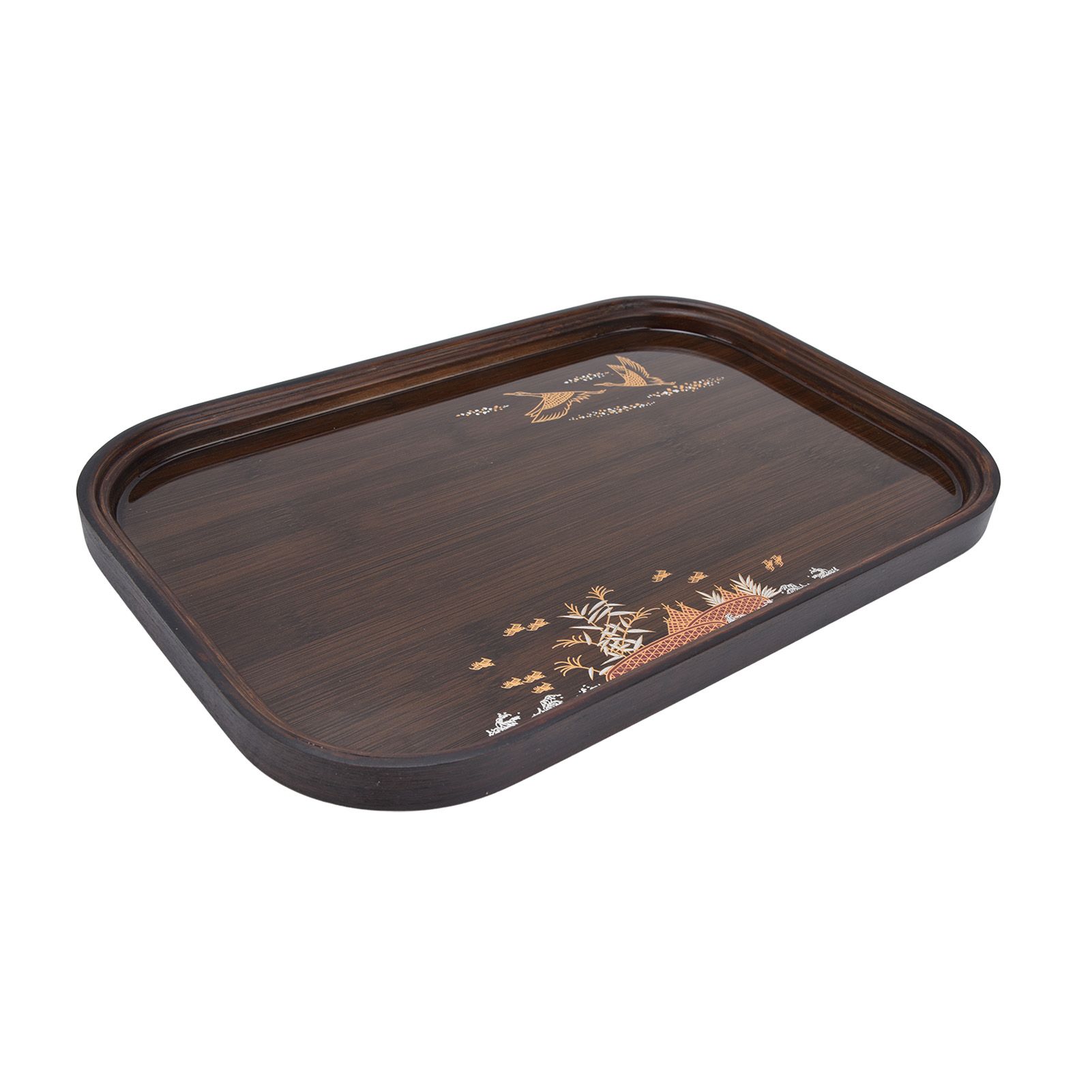 Bamboo Tea Tray Japanese Simple Novel Beautiful Resin Walnut Tea Tray for Home view 9