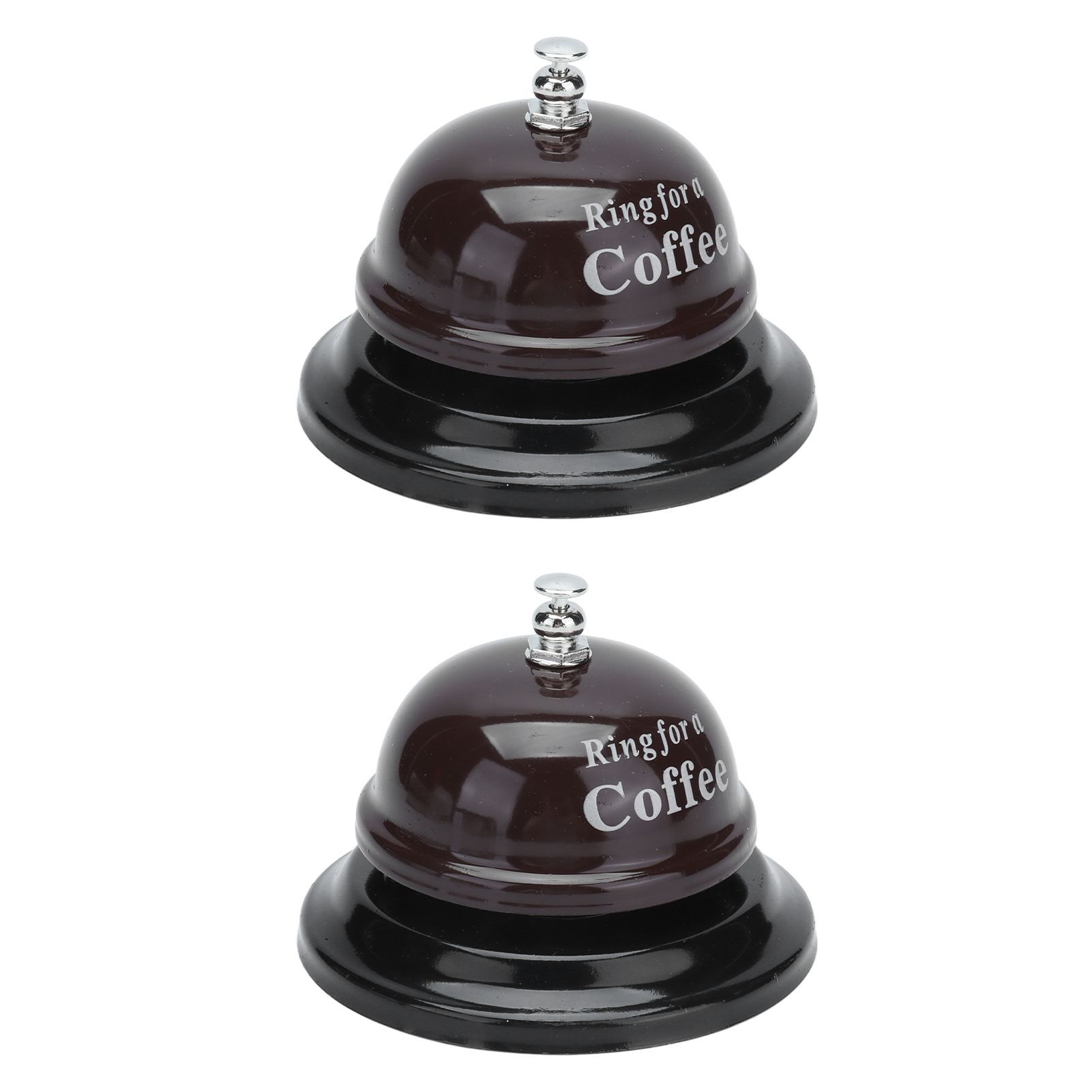 2Pcs Service Bell Exquisite Clear Sound Classic Shape Polishing Glossy Nonslip view 2