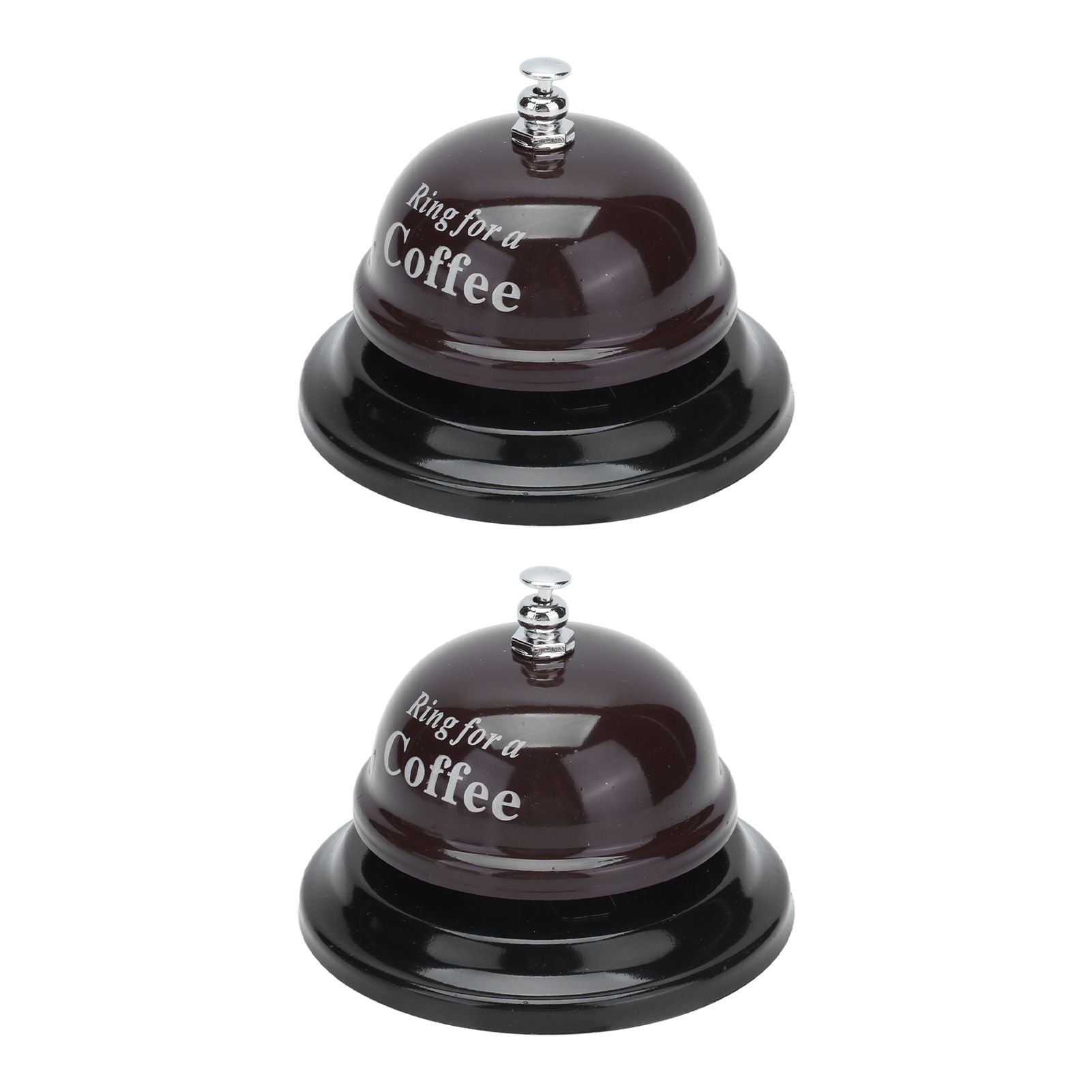 2Pcs Service Bell Exquisite Clear Sound Classic Shape Polishing Glossy Nonslip view 5