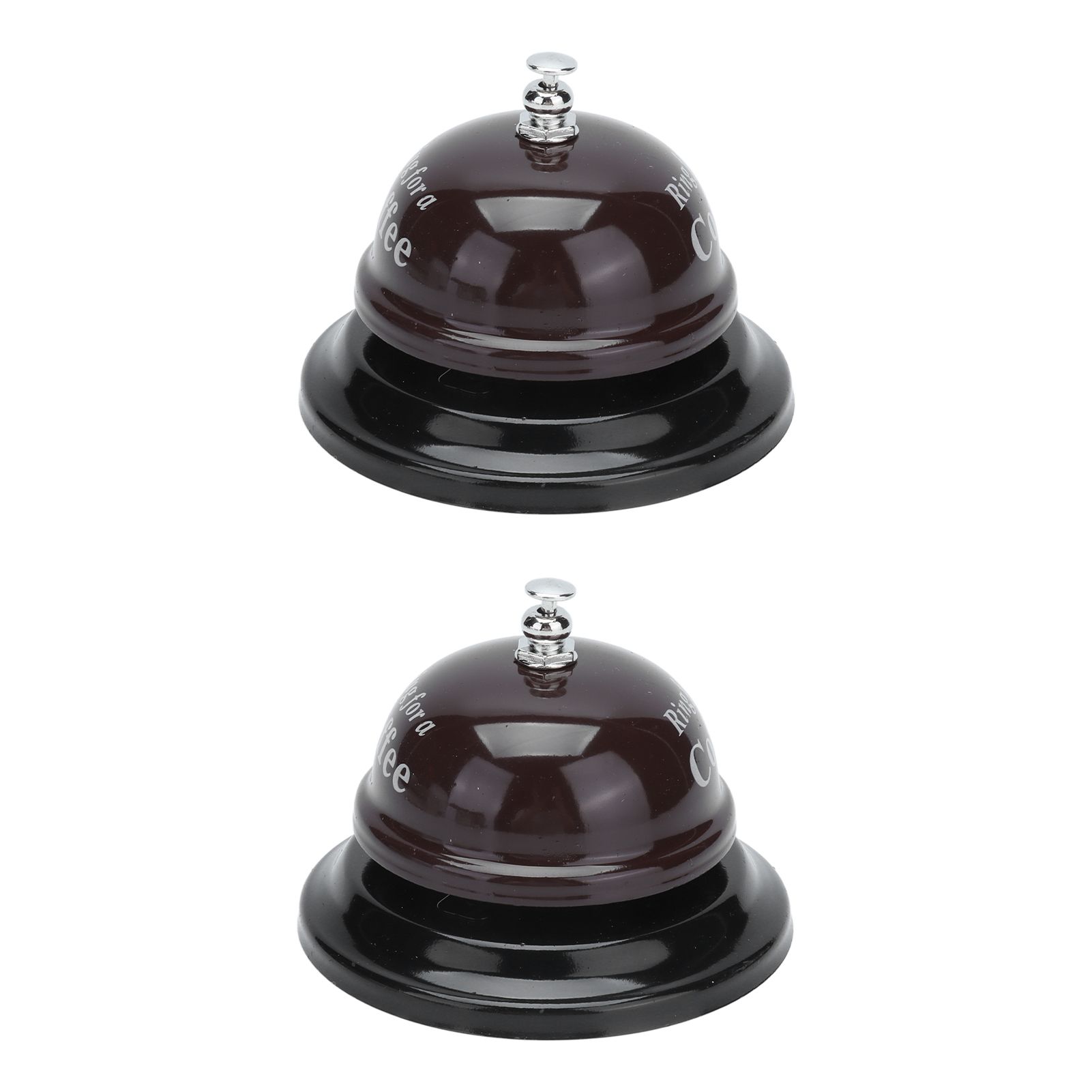 2Pcs Service Bell Exquisite Clear Sound Classic Shape Polishing Glossy Nonslip view 6