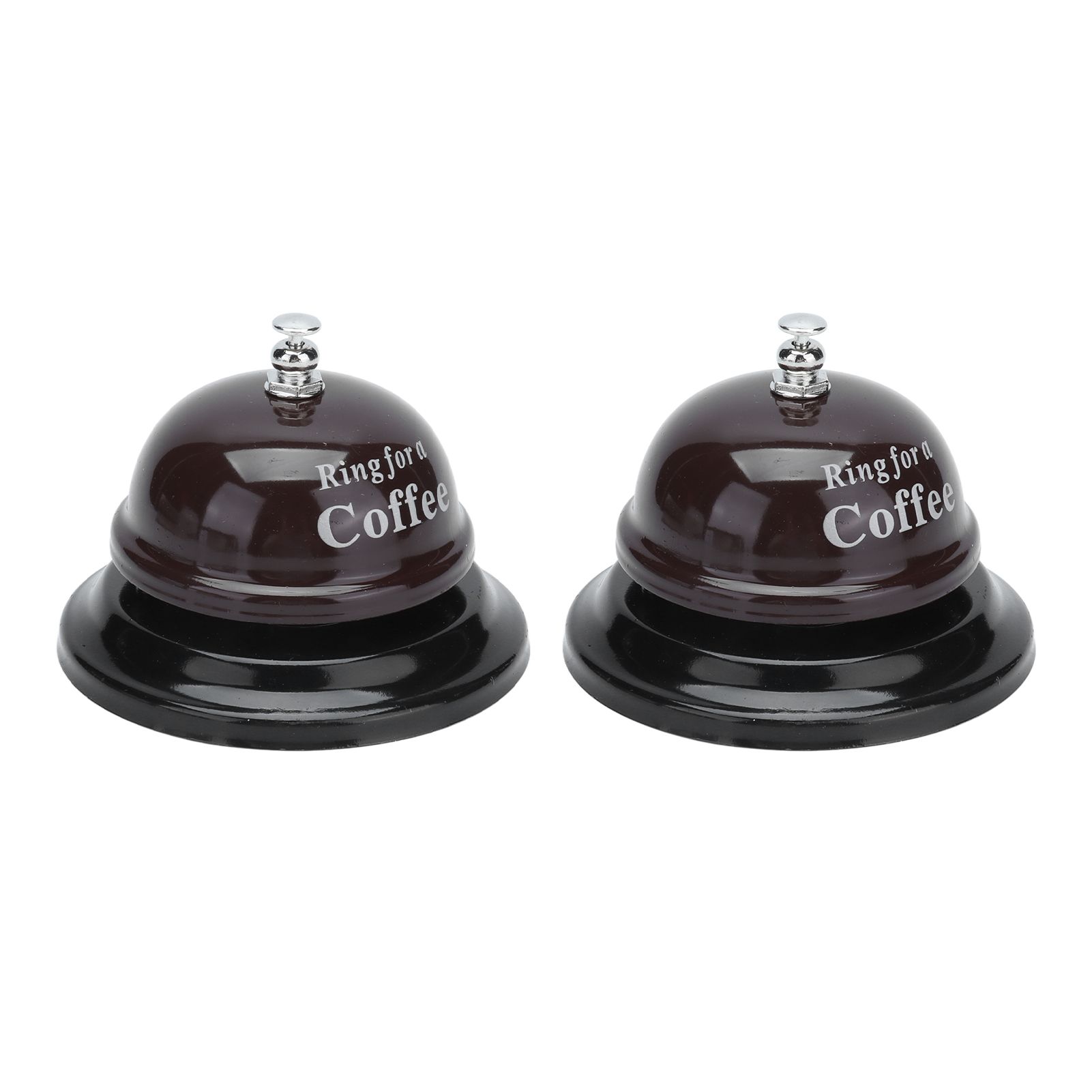 2Pcs Service Bell Exquisite Clear Sound Classic Shape Polishing Glossy Nonslip view 7