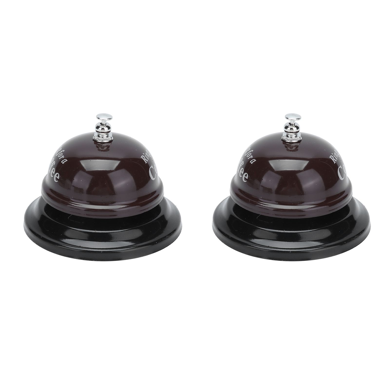 2Pcs Service Bell Exquisite Clear Sound Classic Shape Polishing Glossy Nonslip view 8