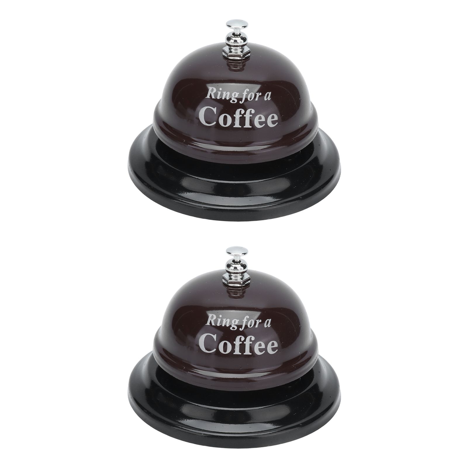 2Pcs Service Bell Exquisite Clear Sound Classic Shape Polishing Glossy Nonslip view 9