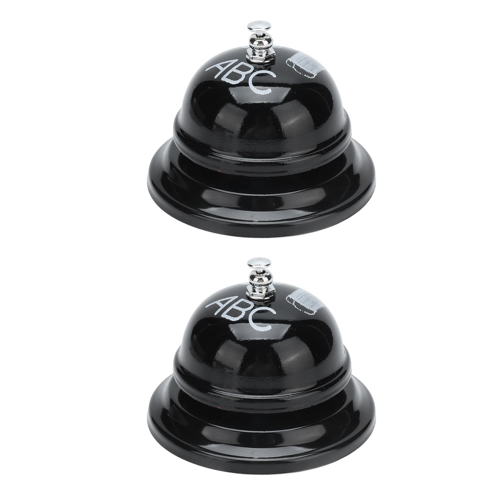 2Pcs Service Bell Exquisite Clear Sound Classic Shape Polishing Glossy Nonslip view 2