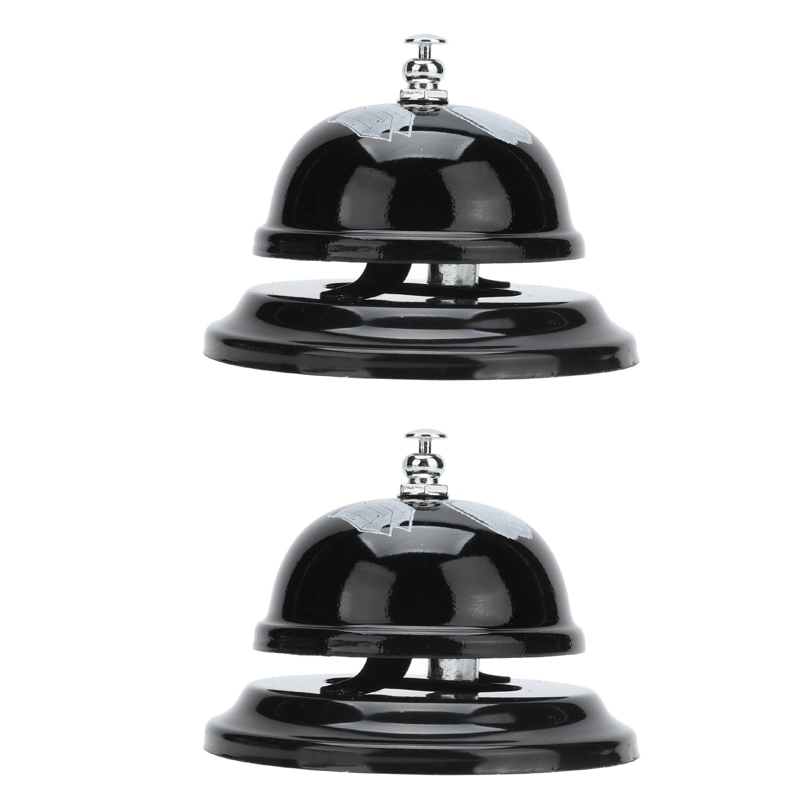 2Pcs Service Bell Exquisite Clear Sound Classic Shape Polishing Glossy Nonslip view 3
