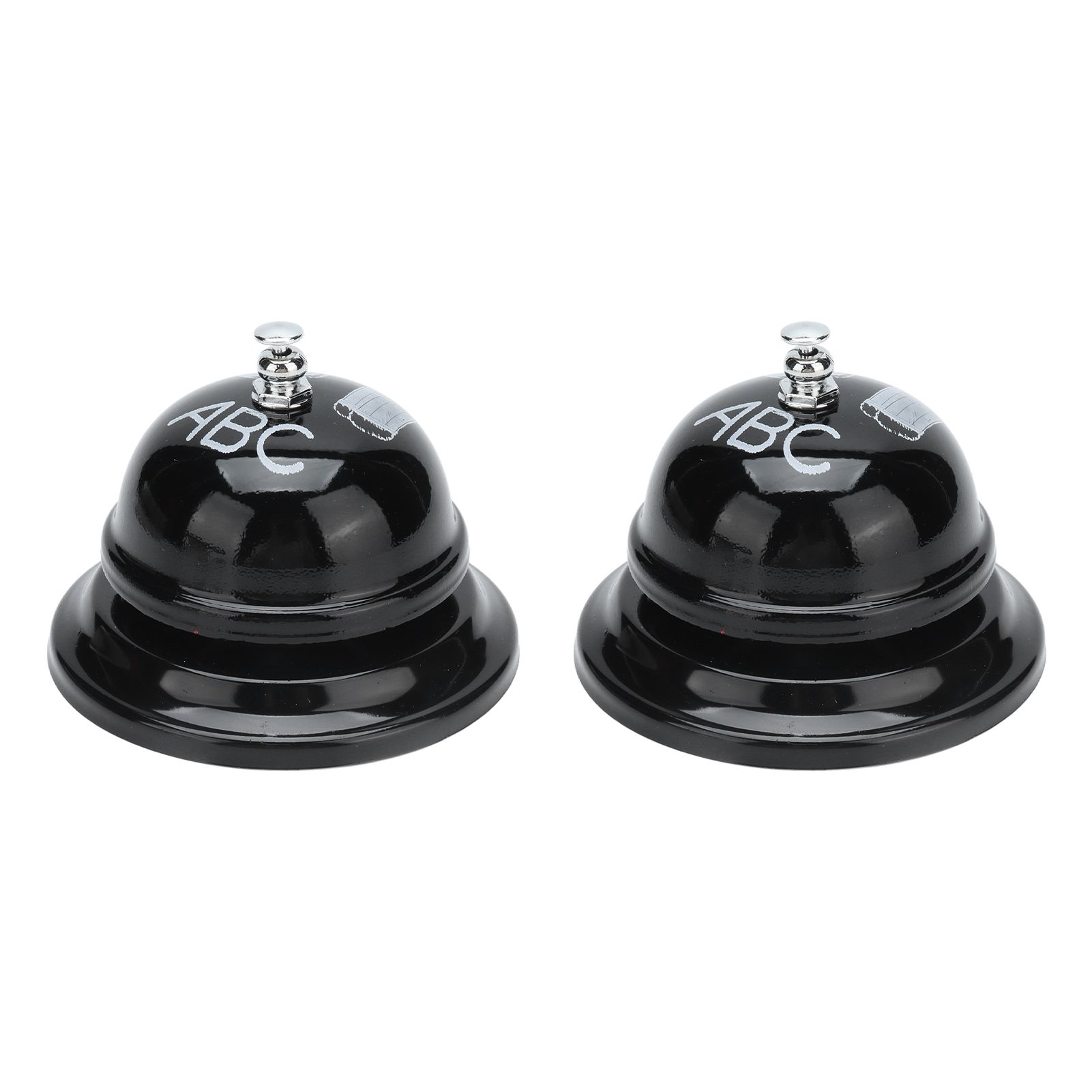 2Pcs Service Bell Exquisite Clear Sound Classic Shape Polishing Glossy Nonslip view 4