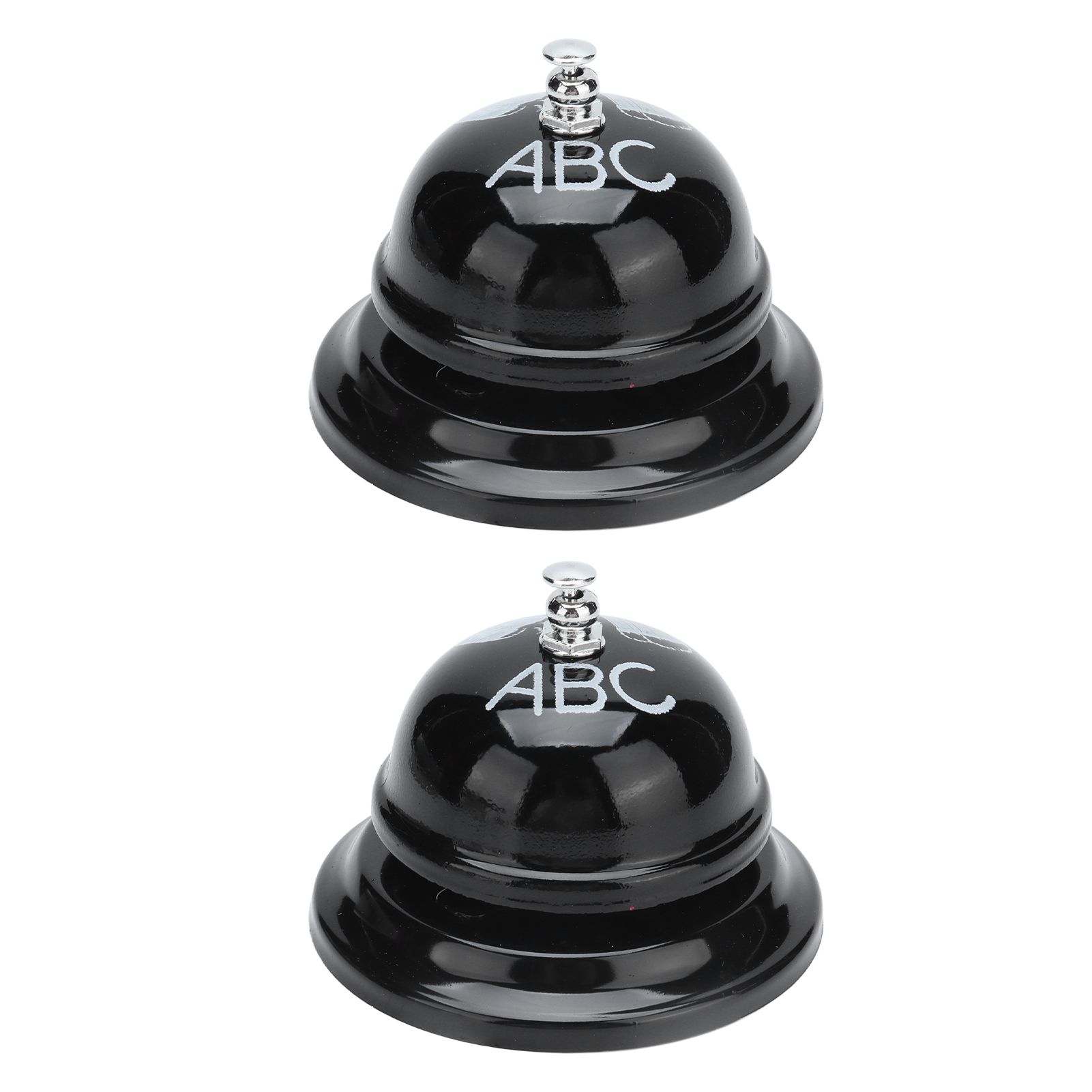 2Pcs Service Bell Exquisite Clear Sound Classic Shape Polishing Glossy Nonslip view 9