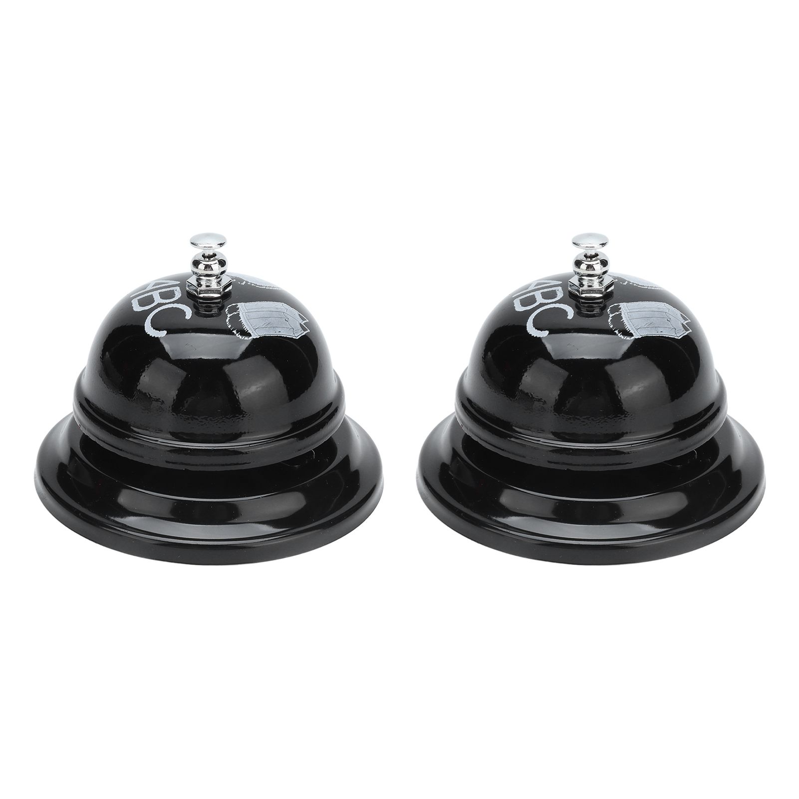 2Pcs Service Bell Exquisite Clear Sound Classic Shape Polishing Glossy Nonslip view 10