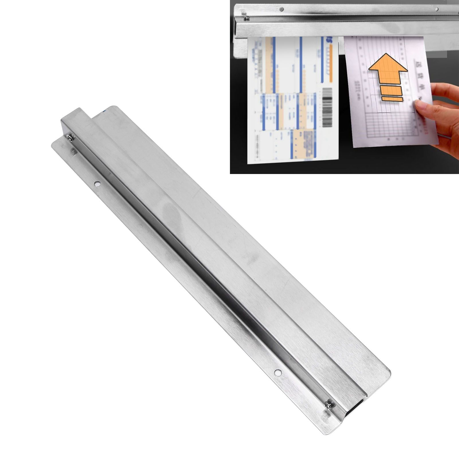 Stainless Steel Slide Check Rack Bill Orders Ticket Holder for Restaurant view 12