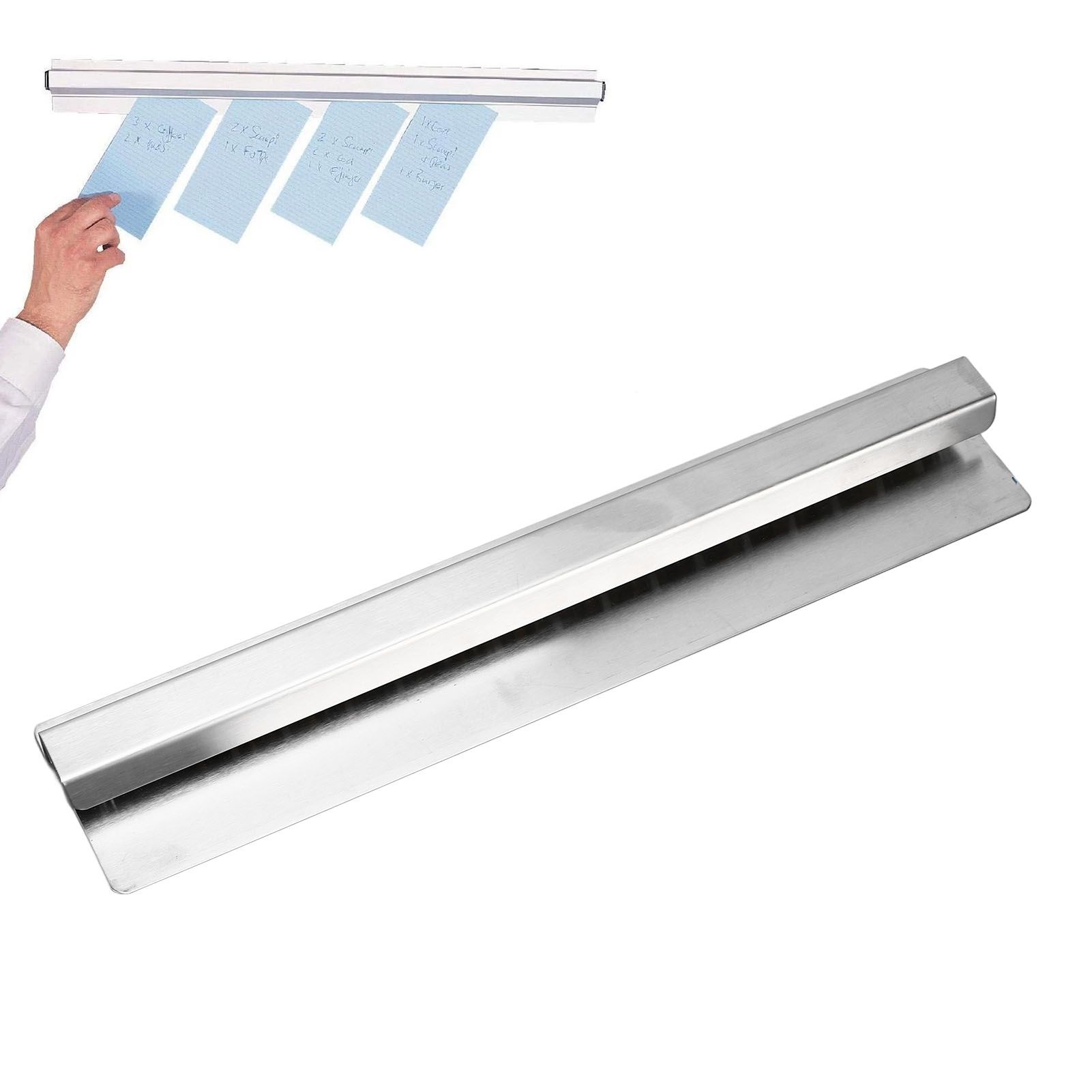 Stainless Steel Slide Check Rack Bill Orders Ticket Holder for Restaurant view 11