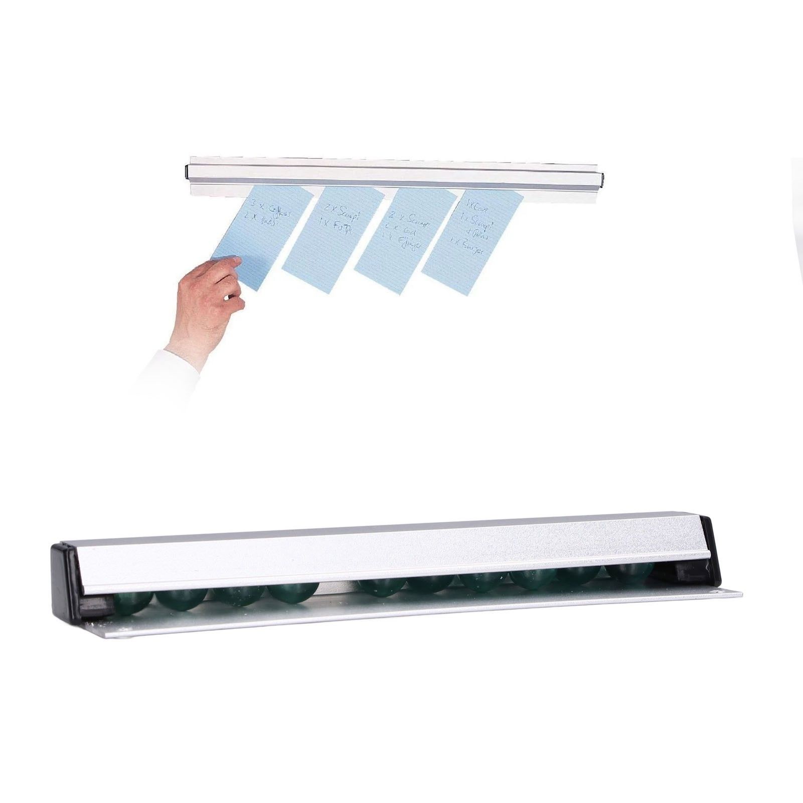 Aluminium Alloy Ticket Rack Wall Mounted Slide Check Rack Kitchen Order Holder view 12