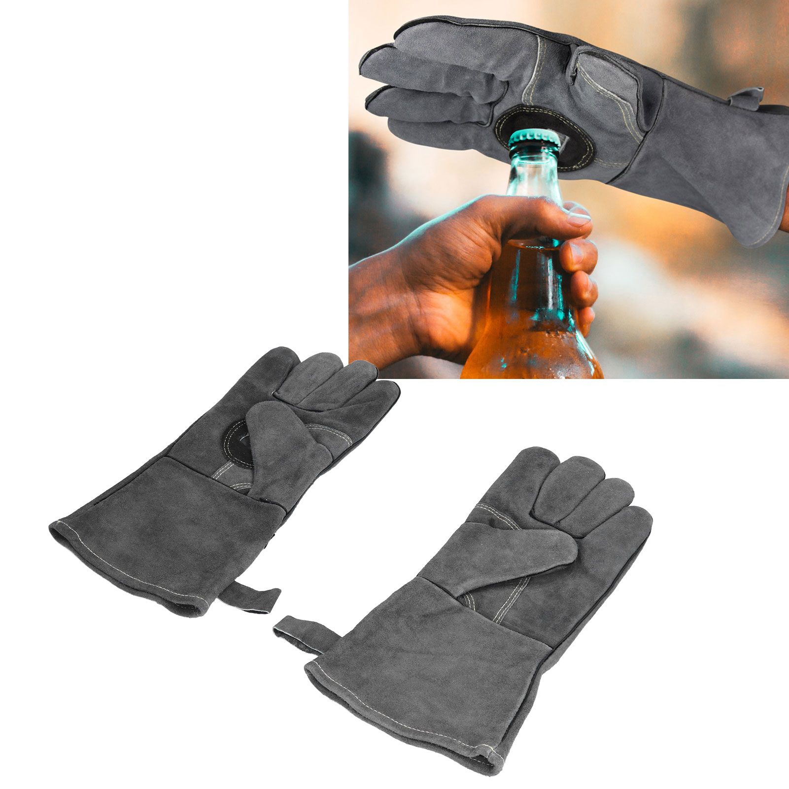 BBQ Grill Gloves 932°F High Temperature Resistant Gloves for Microwave Oven view 12