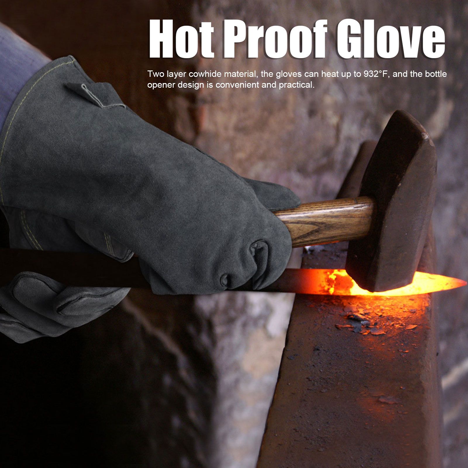 BBQ Grill Gloves 932°F High Temperature Resistant Gloves for Microwave Oven view 13